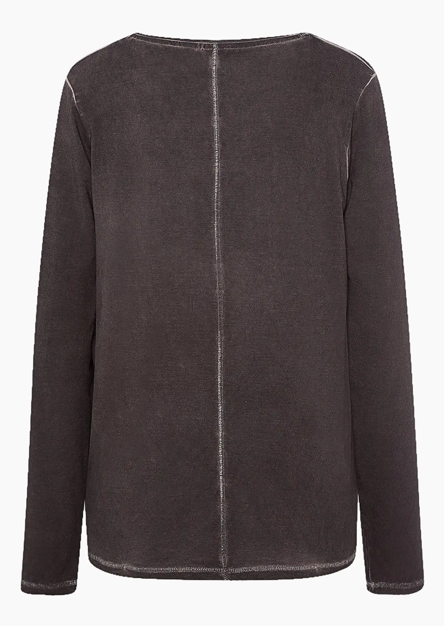 Langarmshirt 'Joie de vivre', café