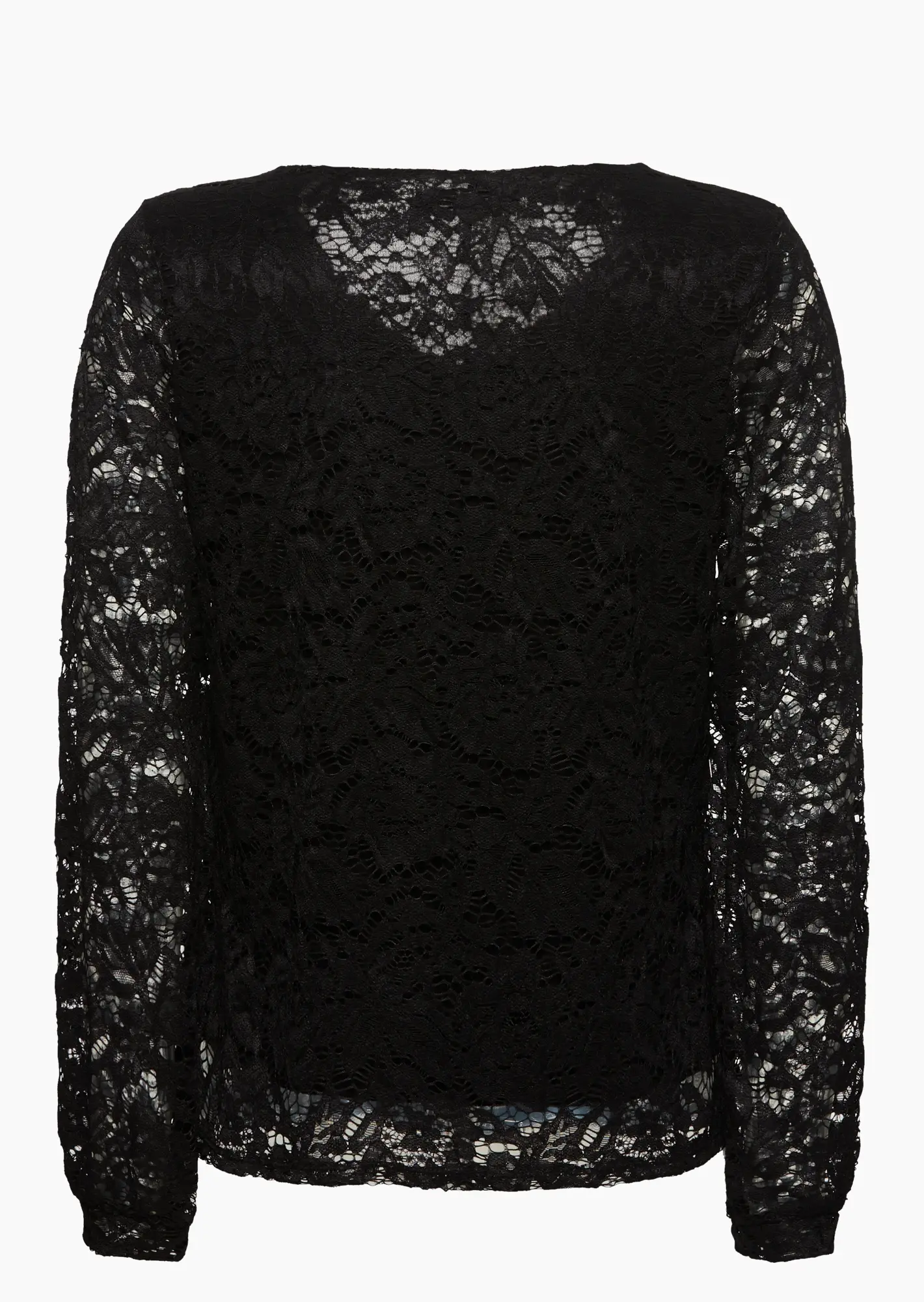 Blusenshirt Alloverspitze, schwarz