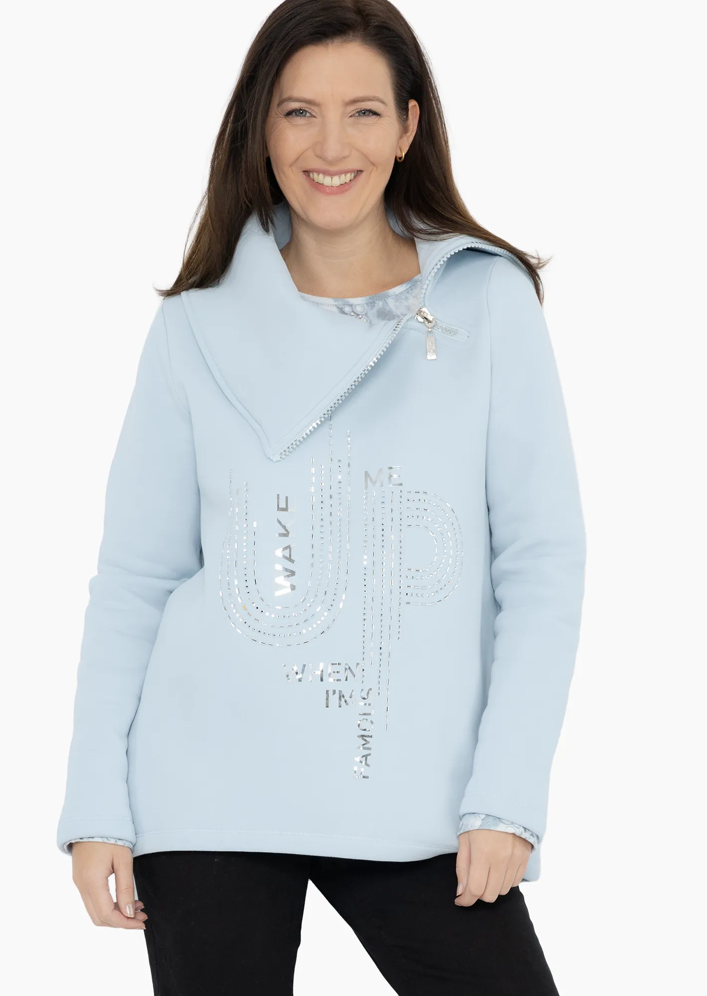 Sweatpullover 'FAMOUS', eiskristall