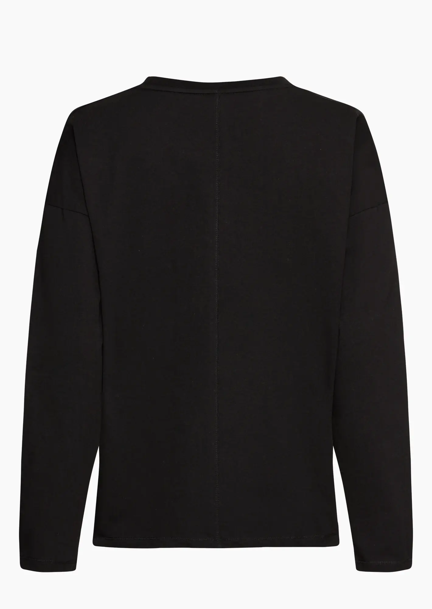 Langarmshirt 'Bear & Coffee', schwarz