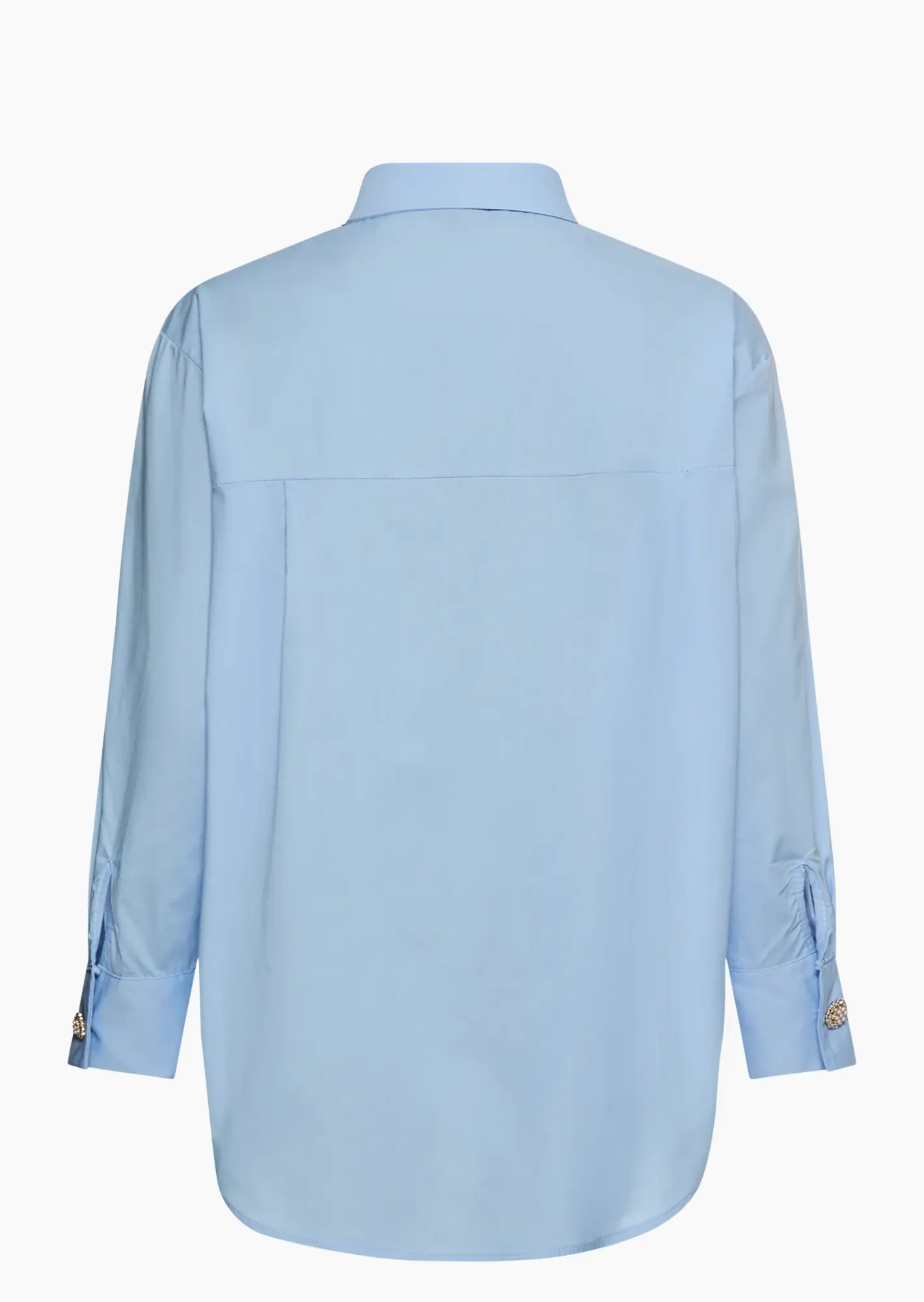 Bluse mit dekorativen Knöpfen, eiskristall