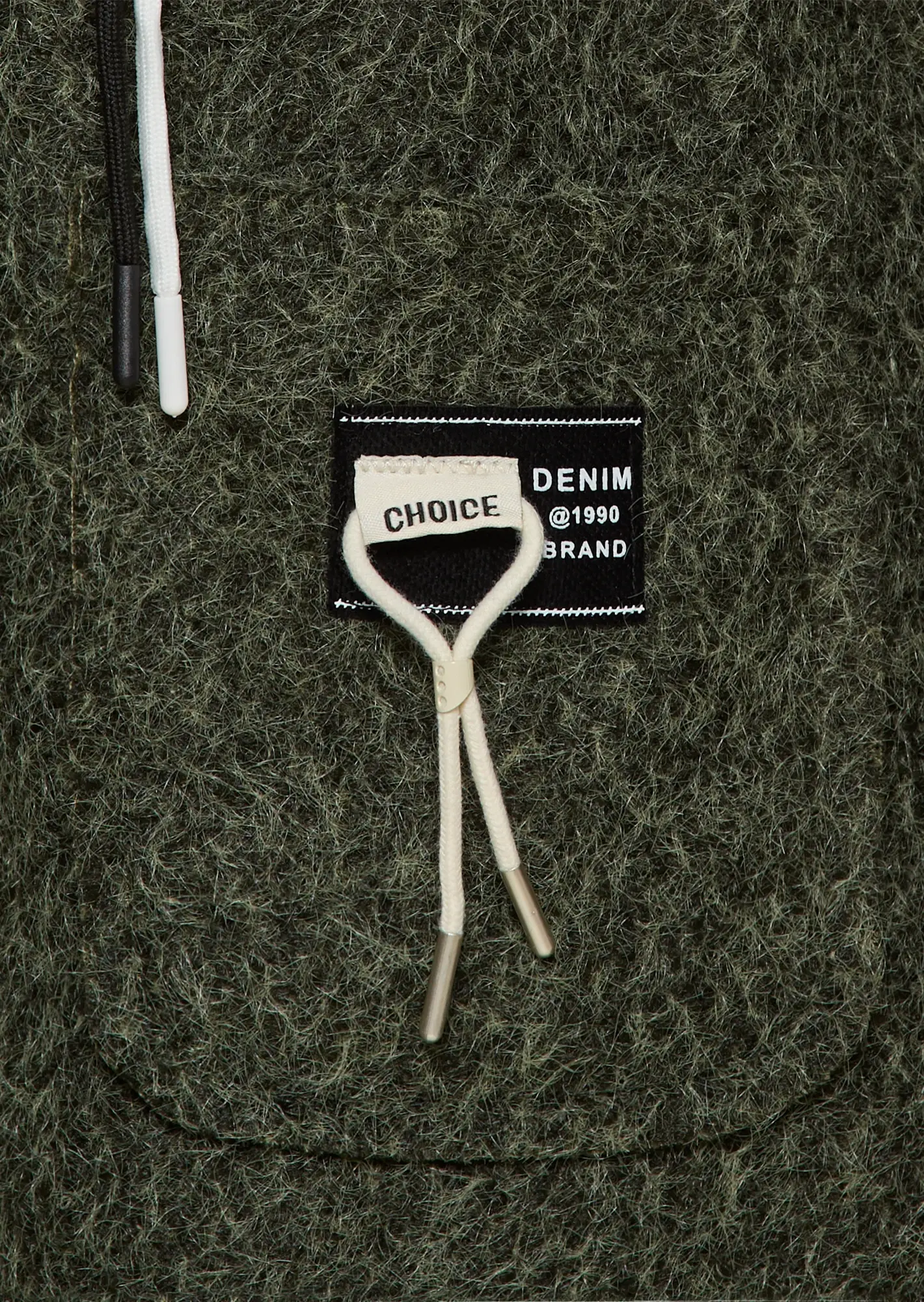 kuscheliger Mantel in Wollwalk-Optik, oliv