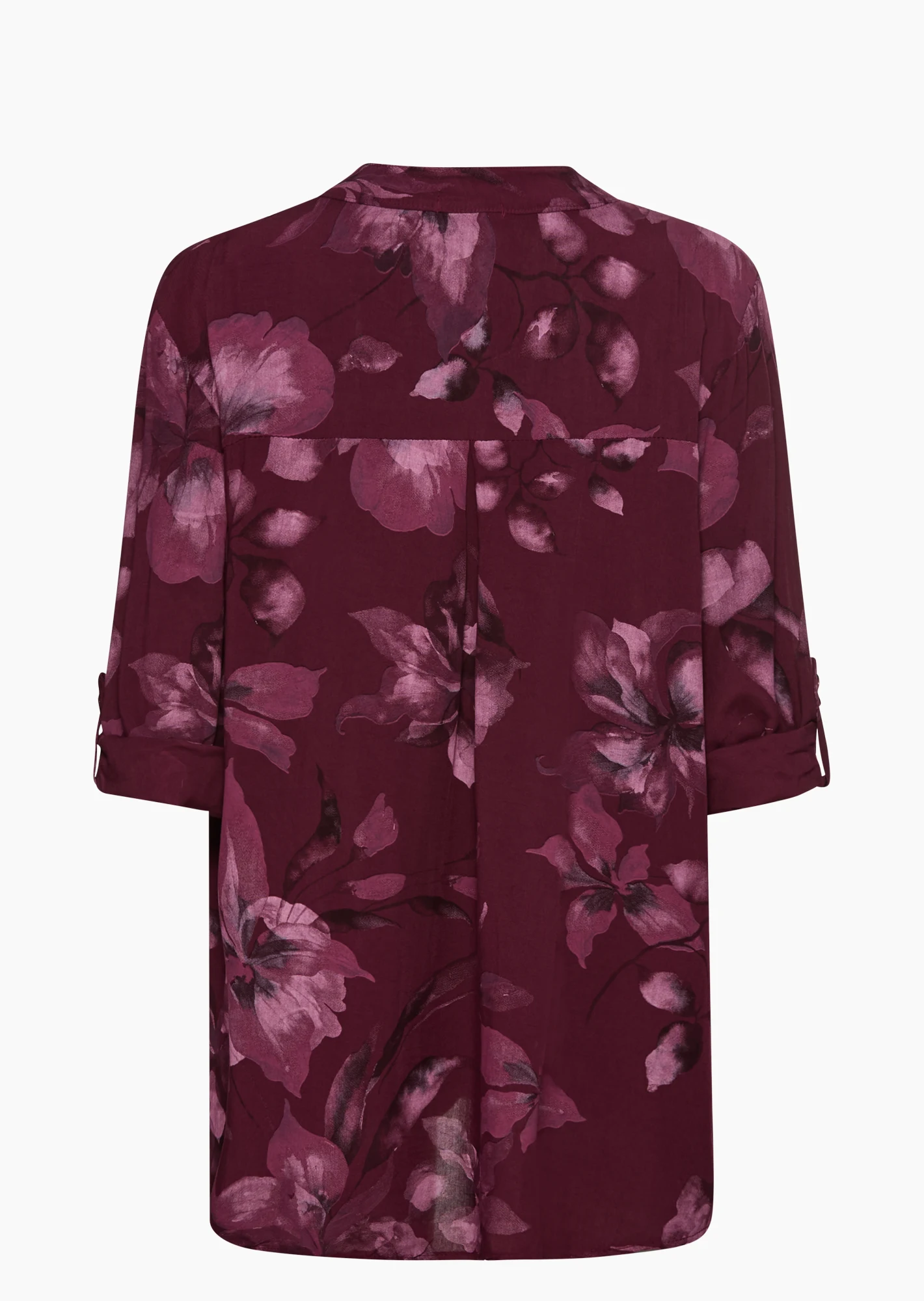 Bluse im Alloverprint, burgund