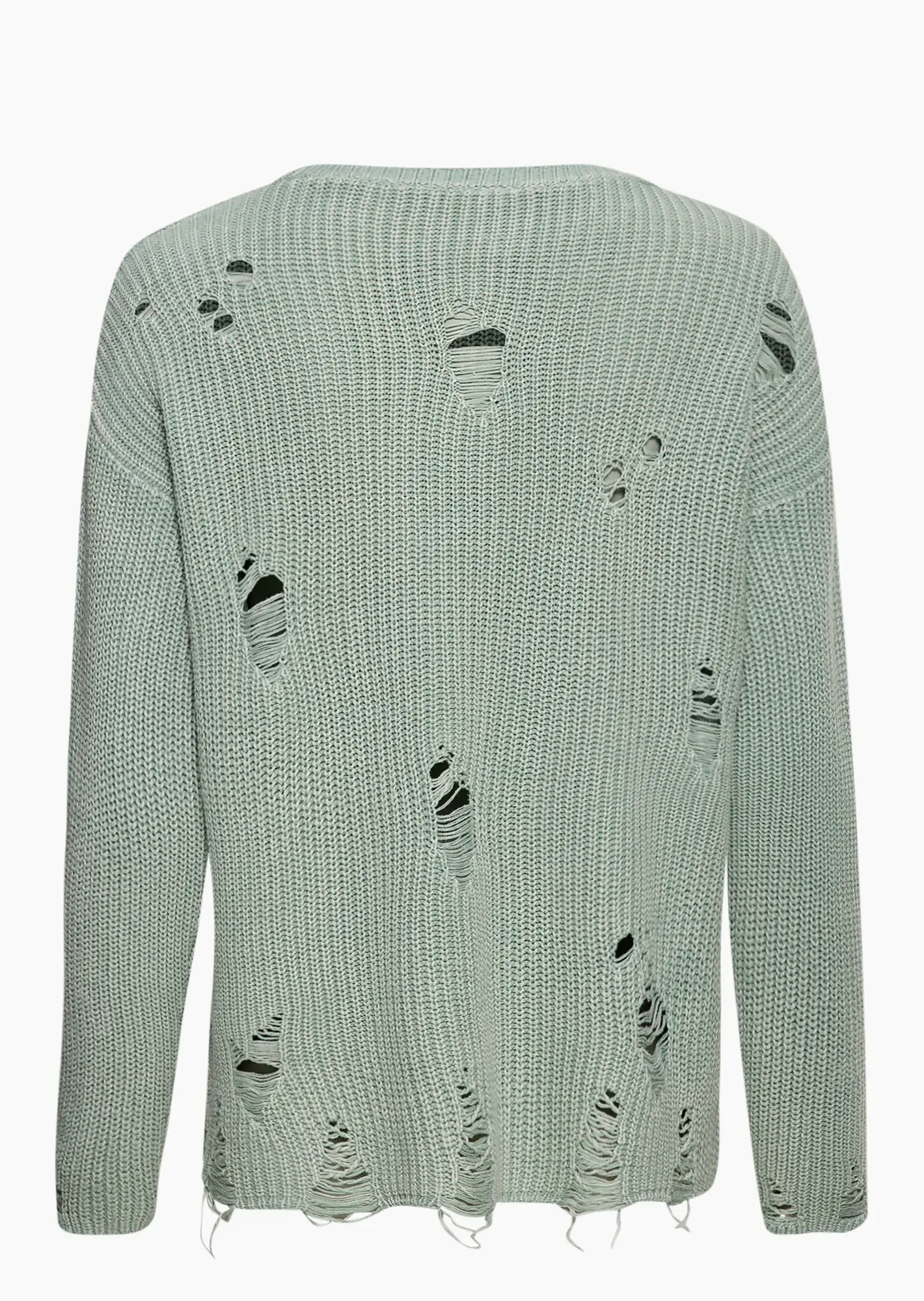 Strickpullover destroyed, salbei