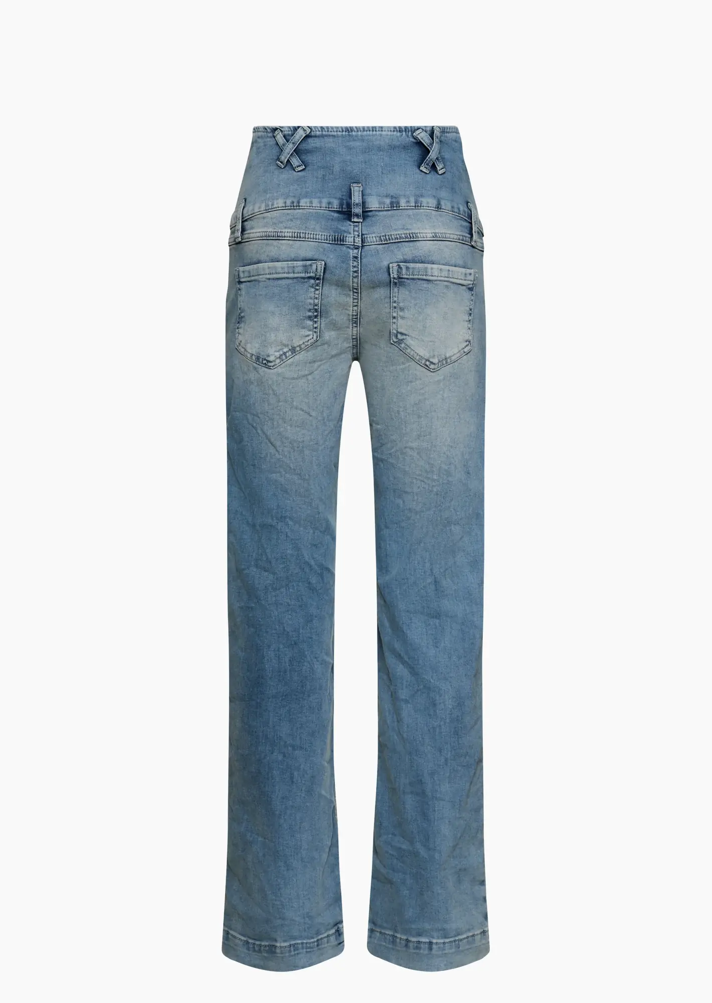 High Waist Wide Leg Jeans, light blue denim