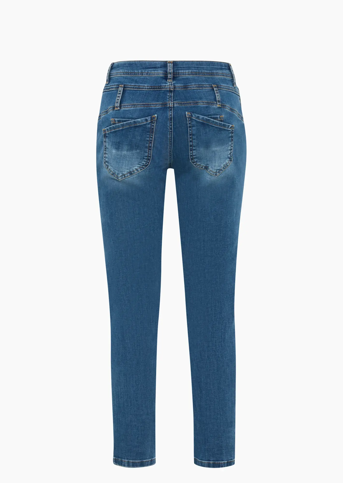 Doppelbundjeans, blue denim