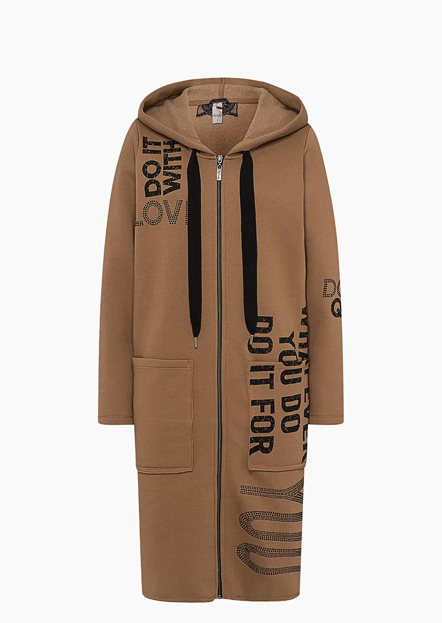 Mantel 'Do it with Love', cappuccino