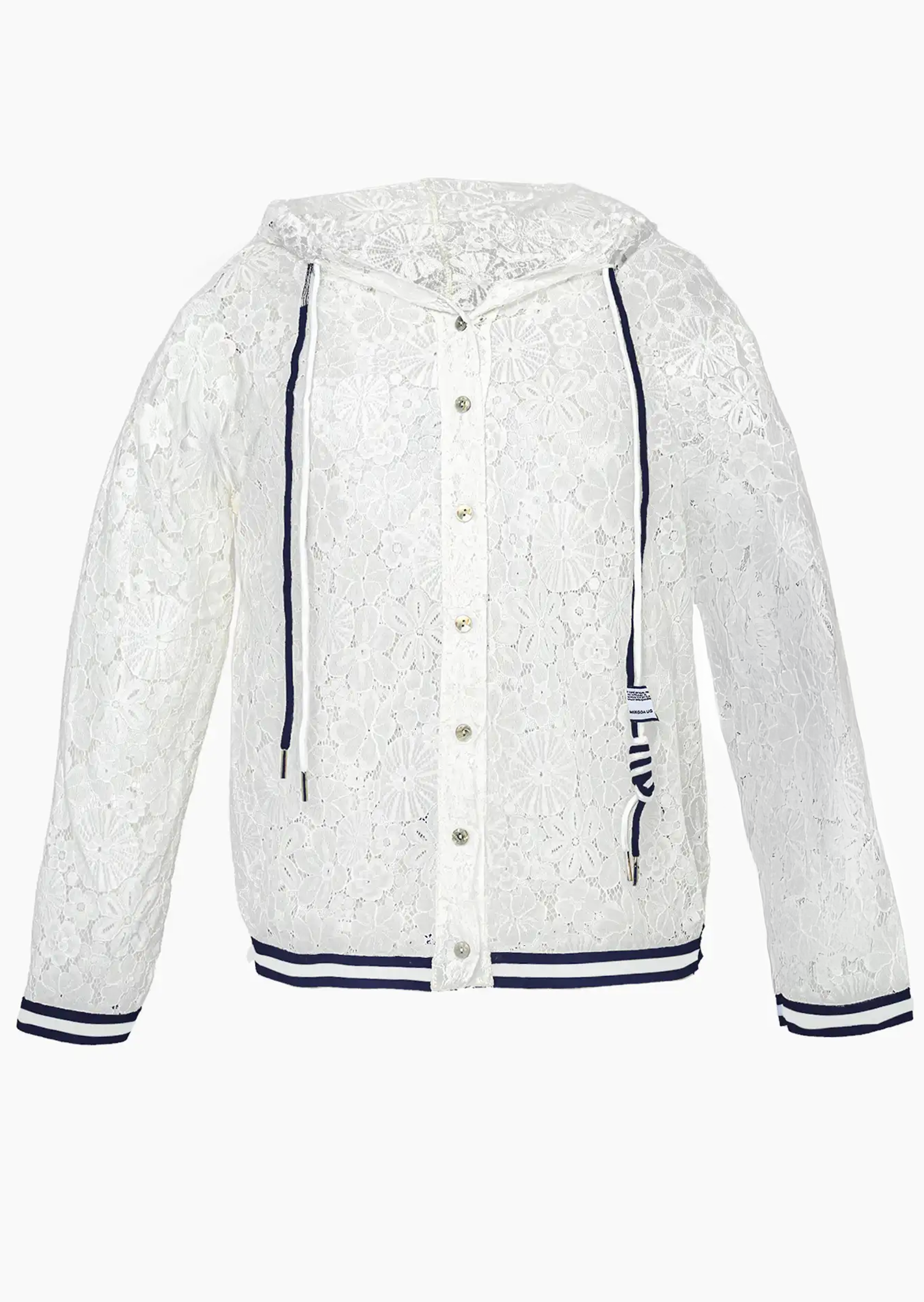 Blusenjacke aus floraler Spitze, offwhite
