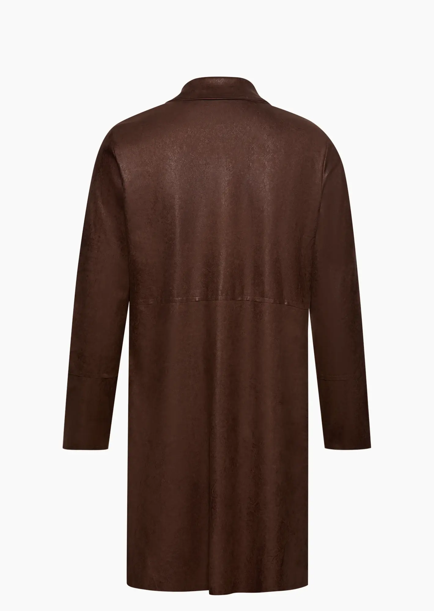 Mantel in Leder-Optik, schoko