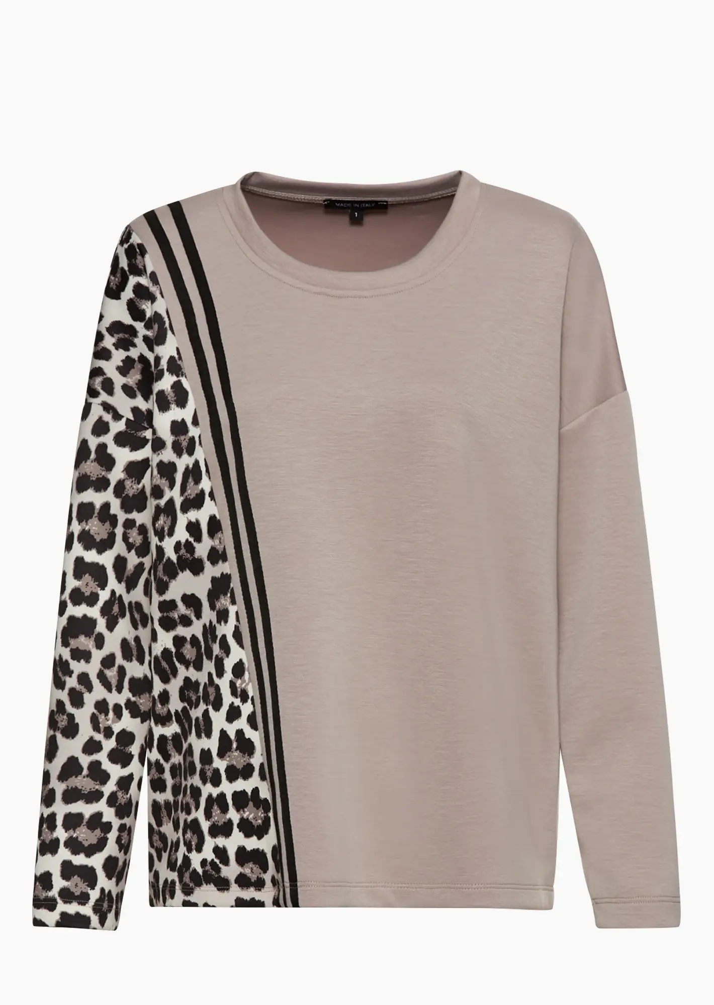 Sweatpullover mit Leohighlight, taupe