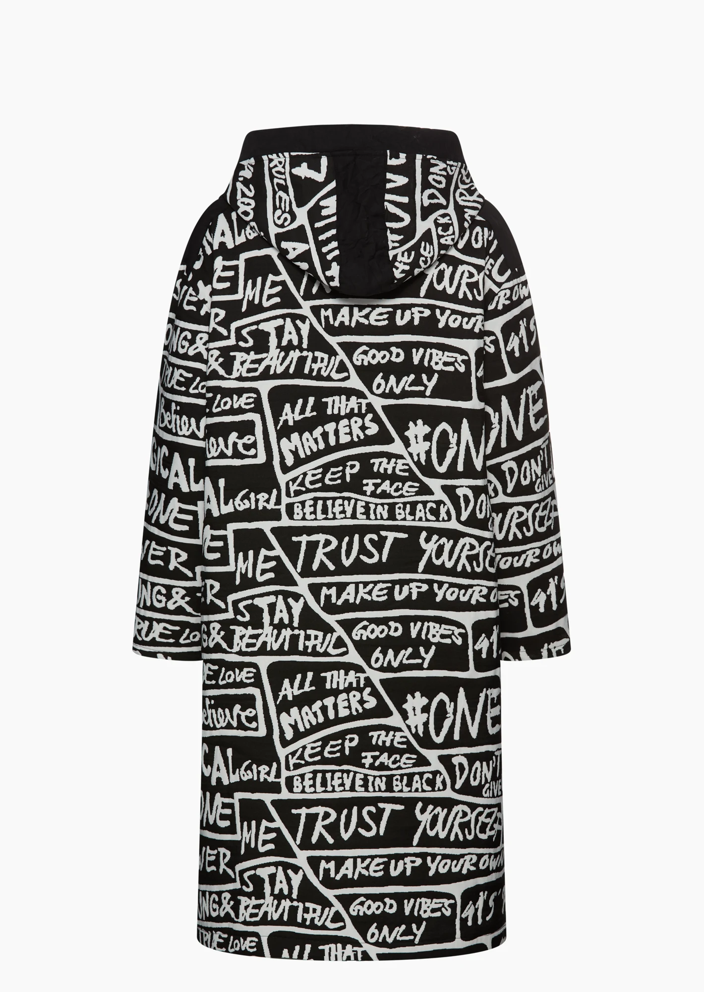 Mantel 'Trust', schwarz-weiss