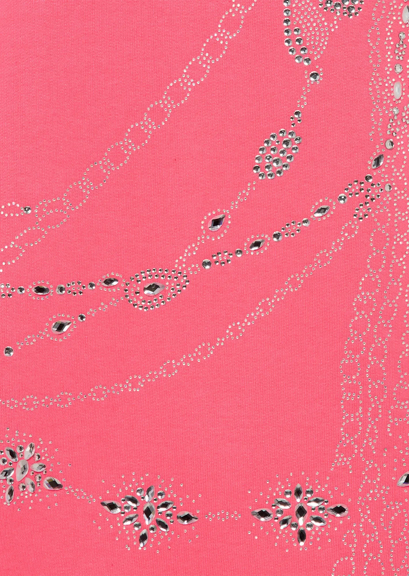 Sweatpullover mit Ziersteinen, neon lobster