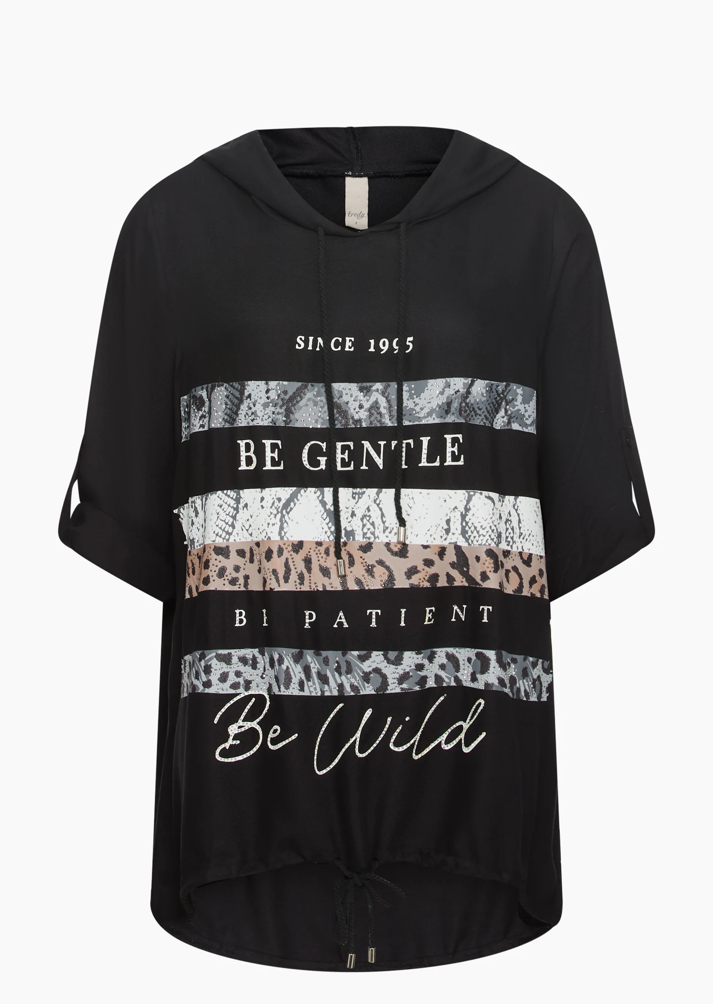 Bluse 'Be Gentle', schwarz