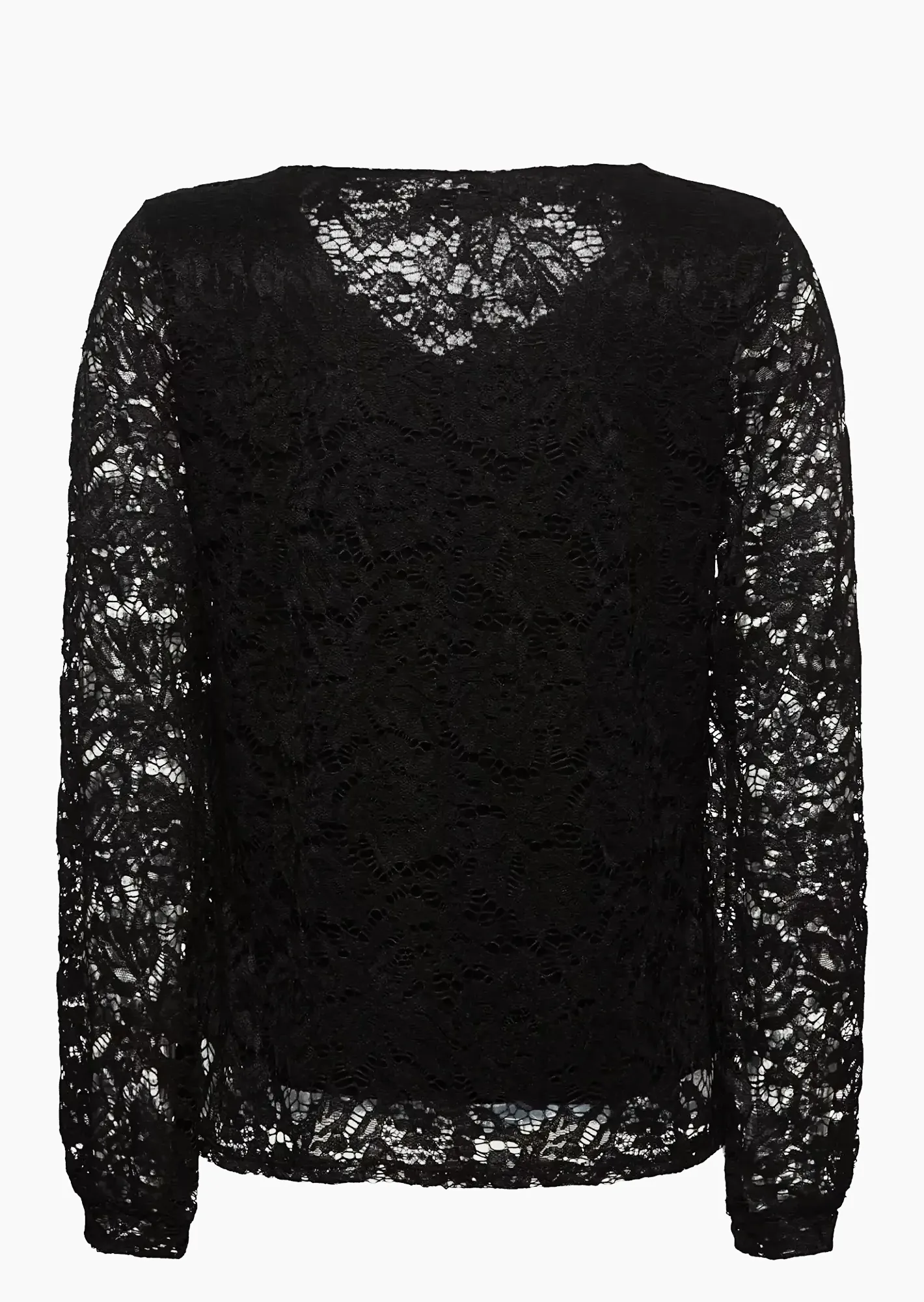 Blusenshirt Alloverspitze, schwarz