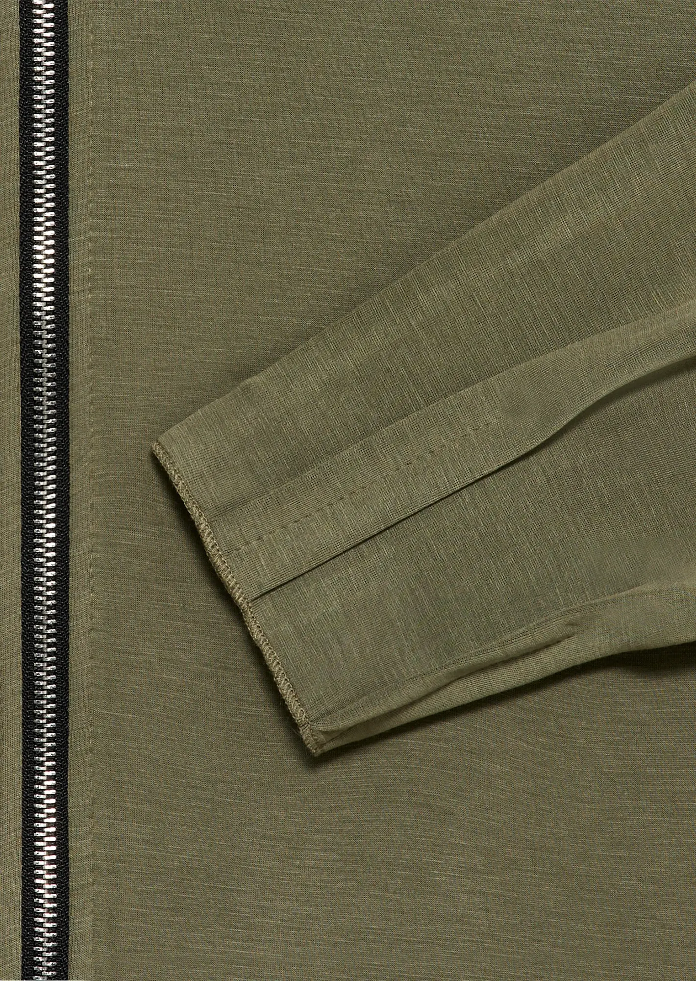 Sweatjacke mit Ziernähten, salbei