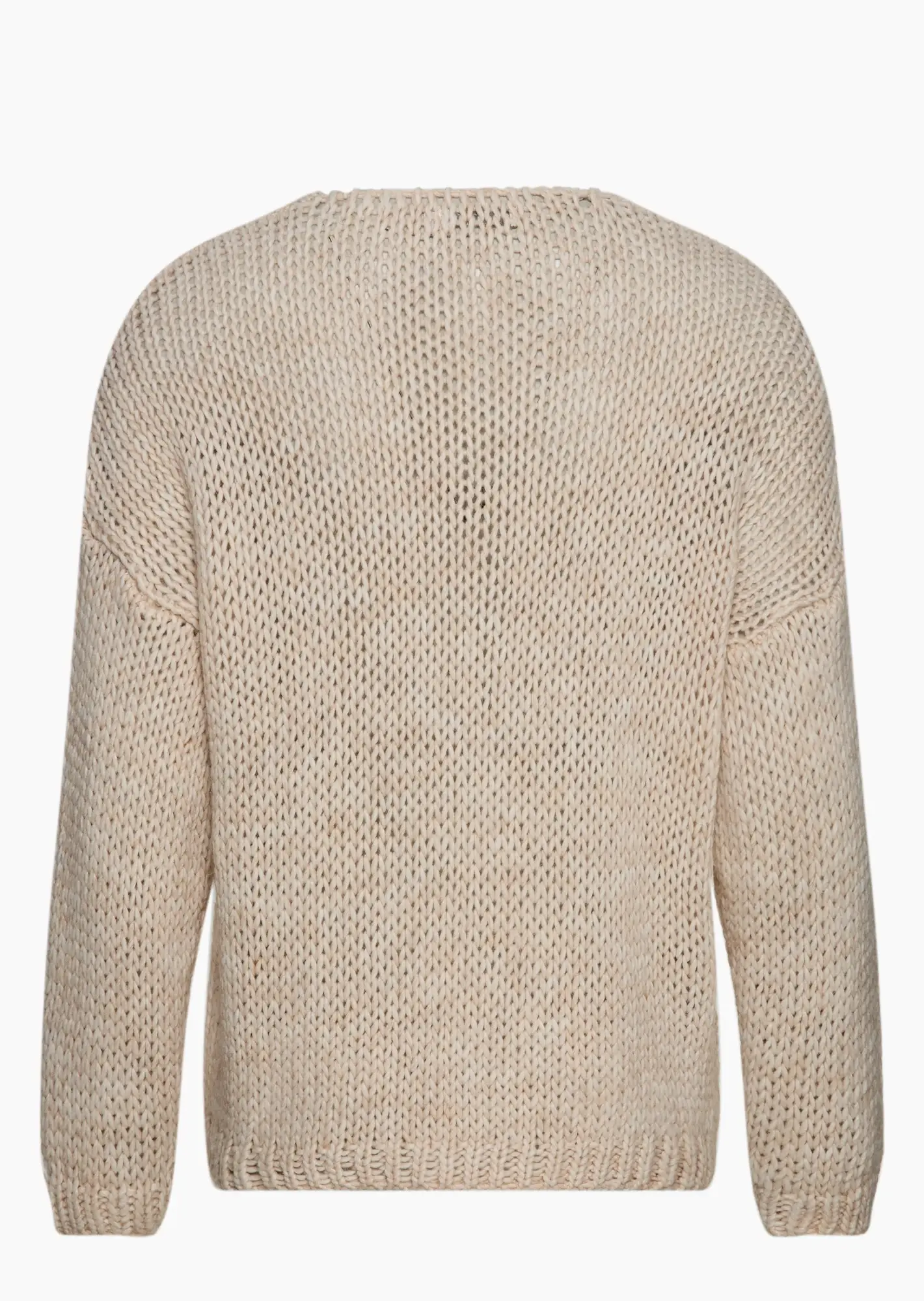 stylischer Strickpullover, crema
