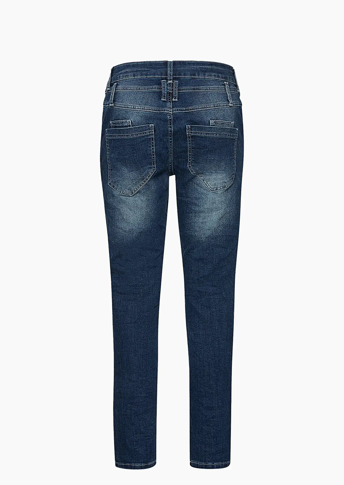 Jeans mit Stickerei, blue denim