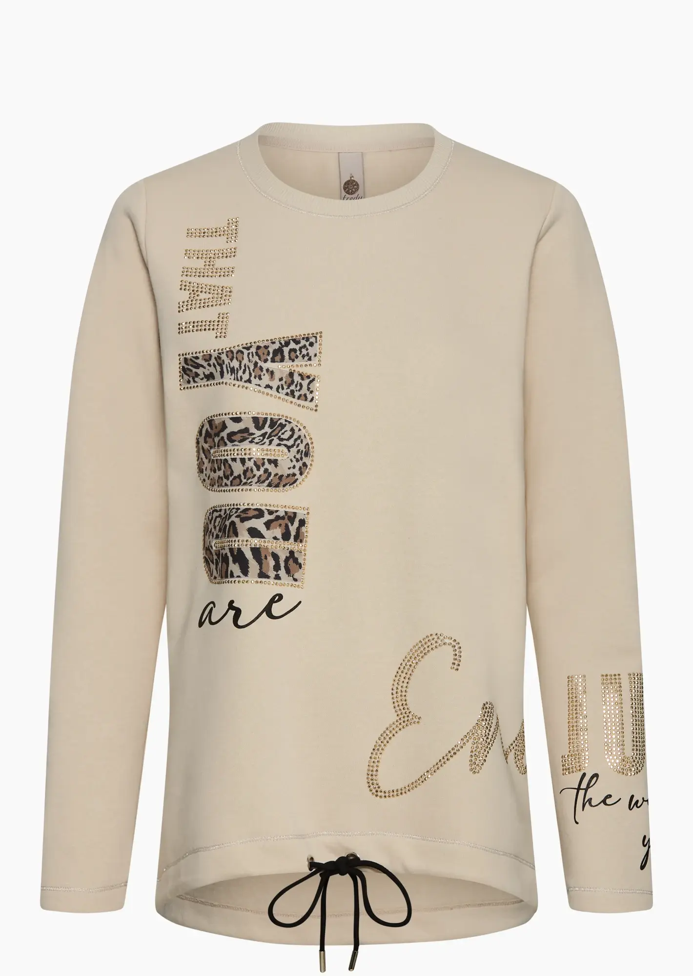 Sweatpullover 'Enough', crema