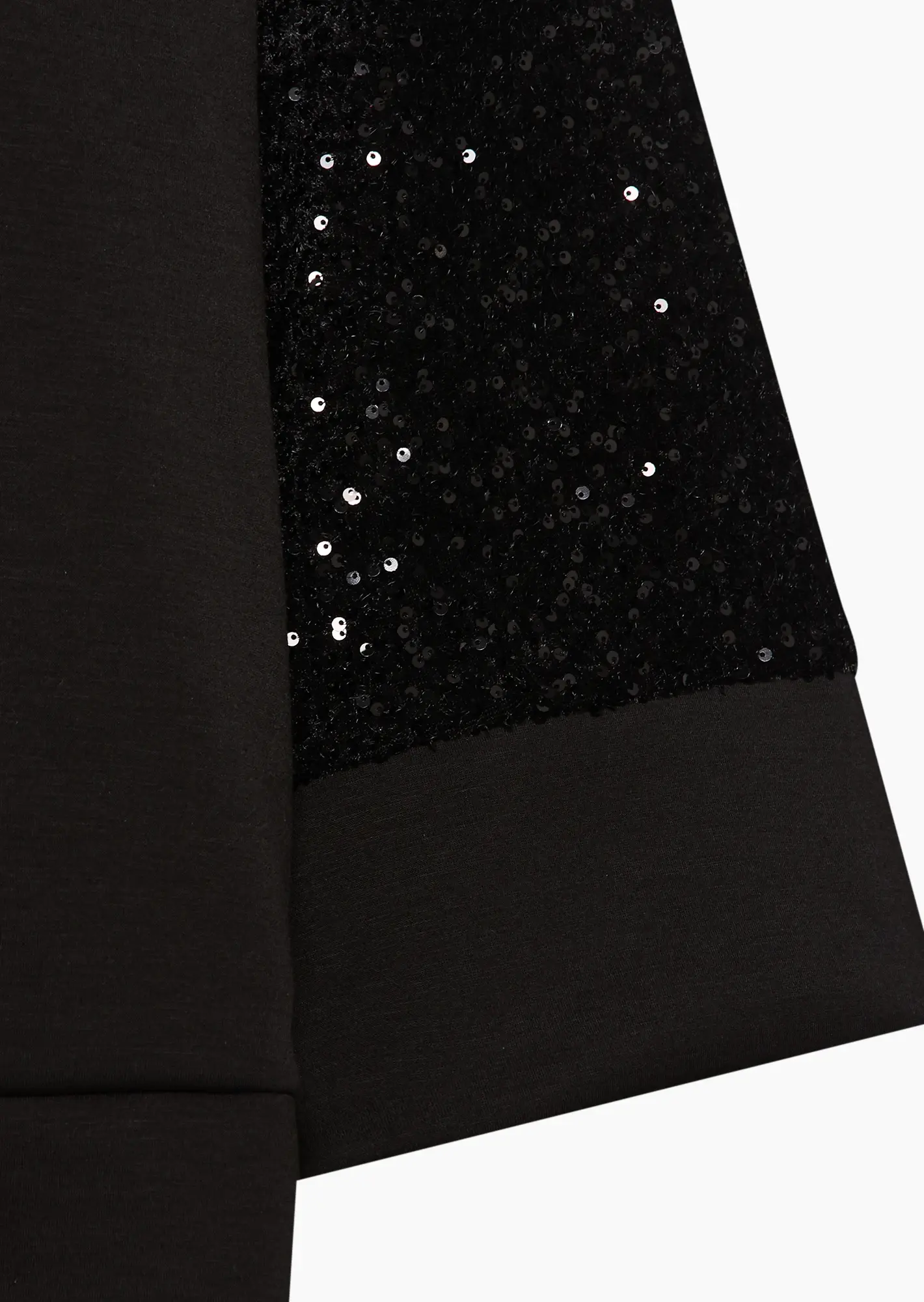 Sweatpullover mit Pailletten, schwarz