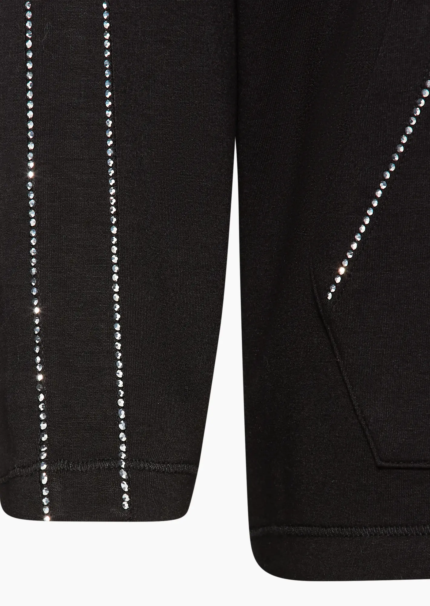 Sweatjacke mit Ziersteinen, schwarz