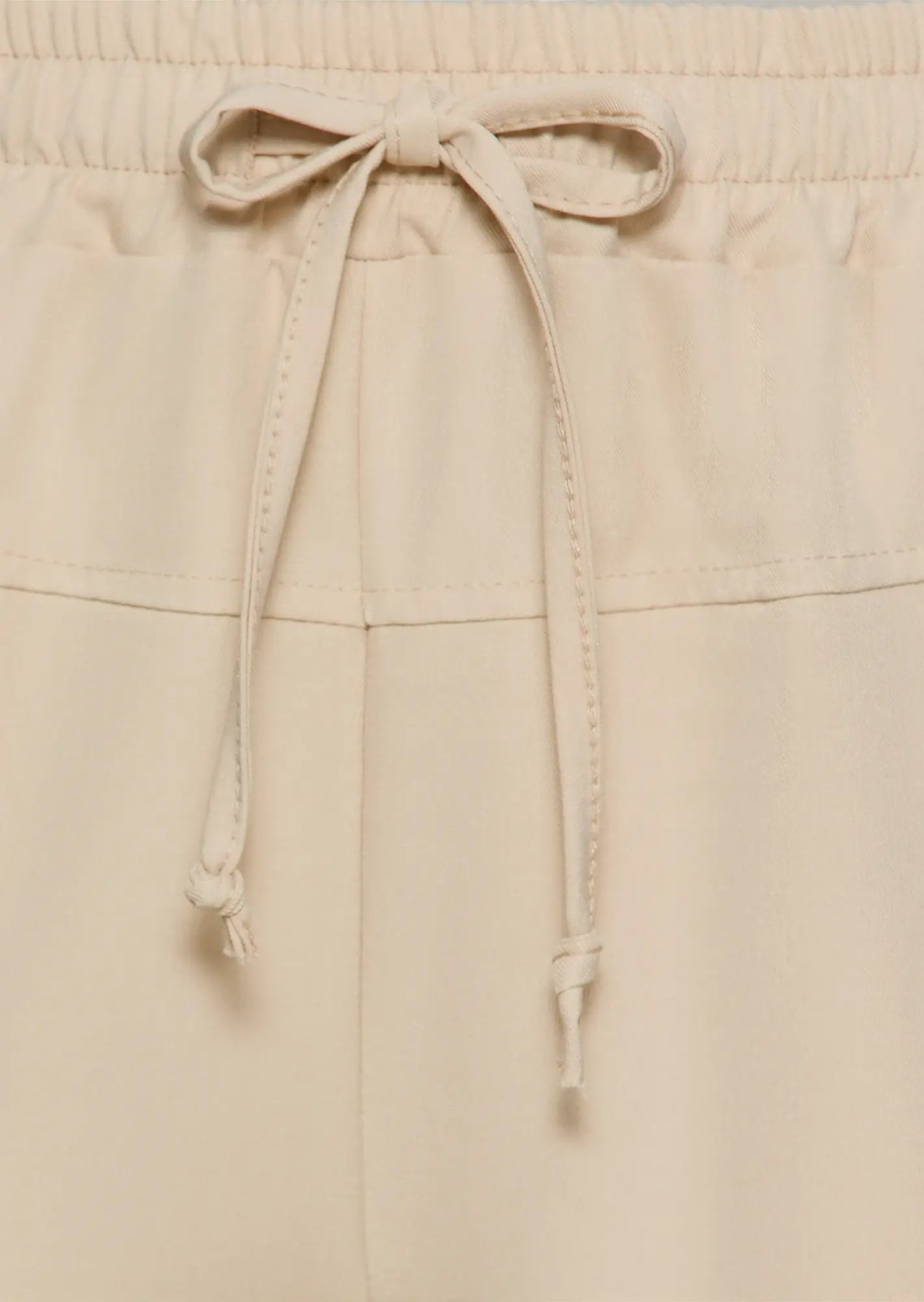 Wide Leg mit Bügelfalte, crema