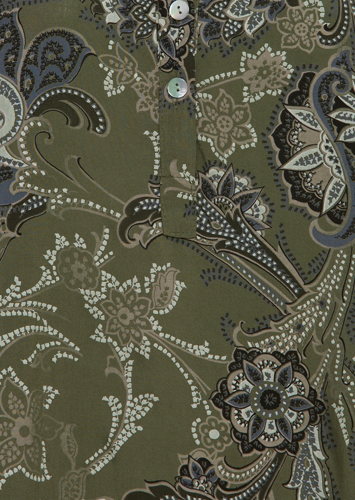 Bluse im Alloverprint, khaki