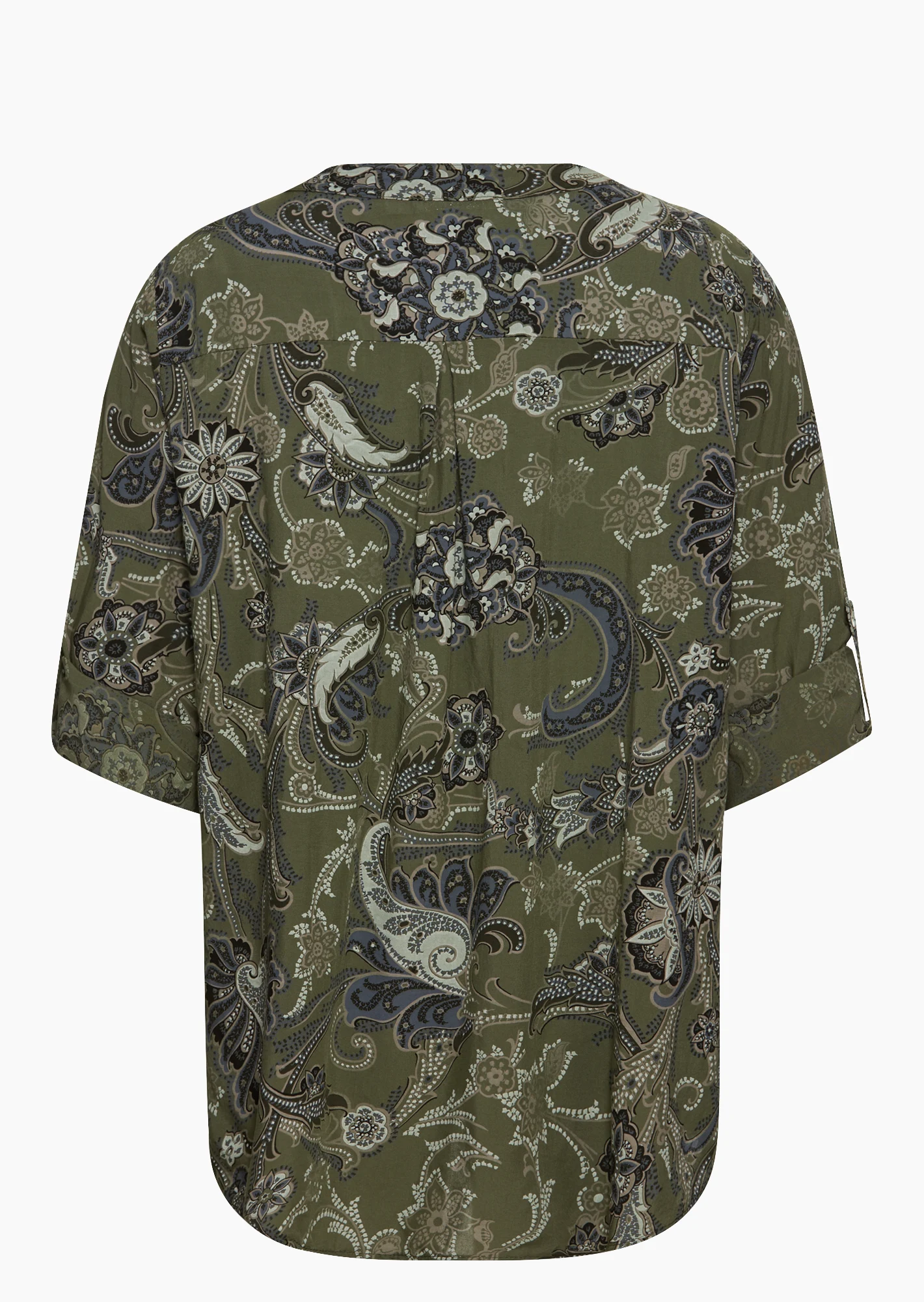 Bluse im Alloverprint, khaki