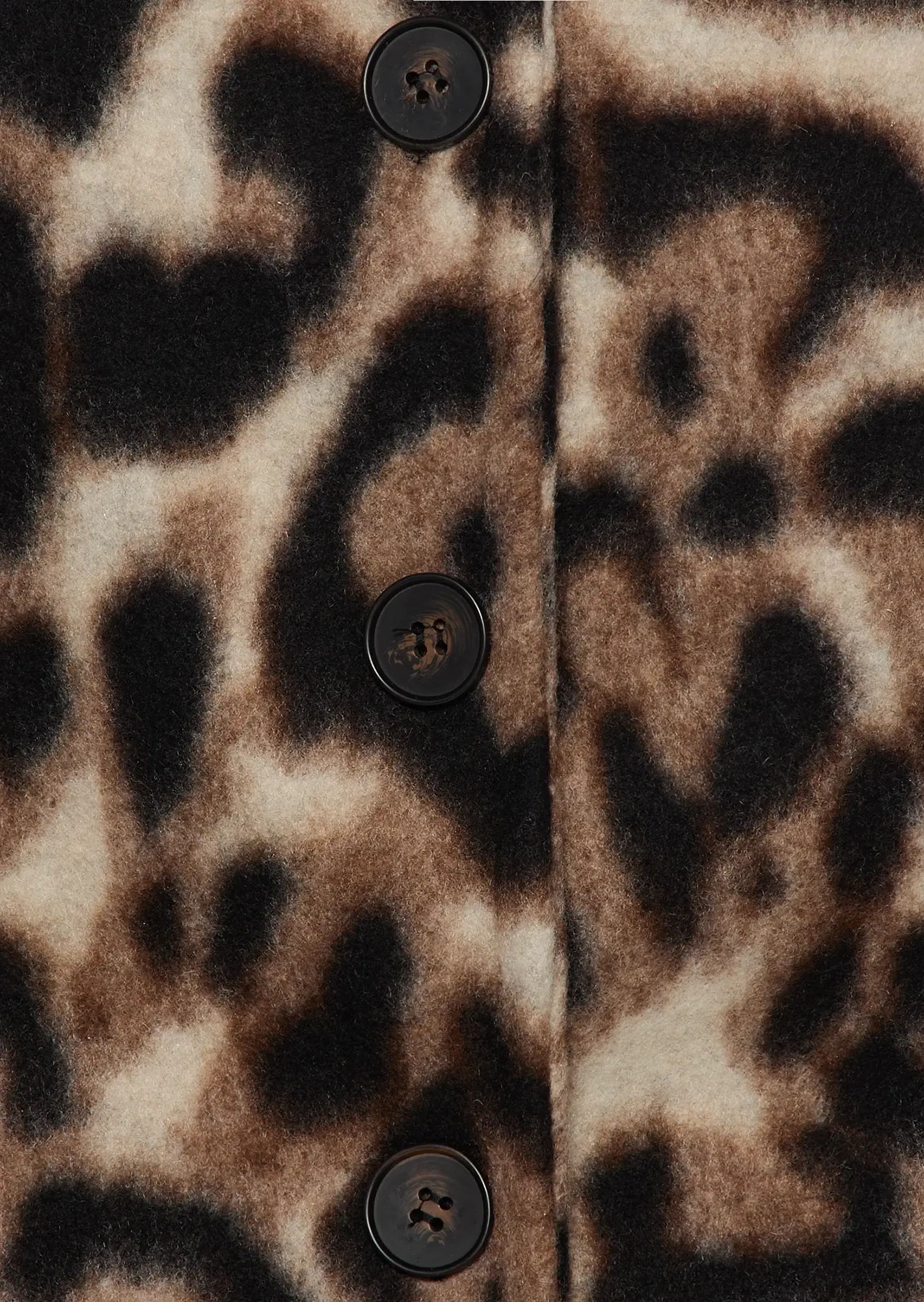 Jacke im Leo-Style, crema-schwarz