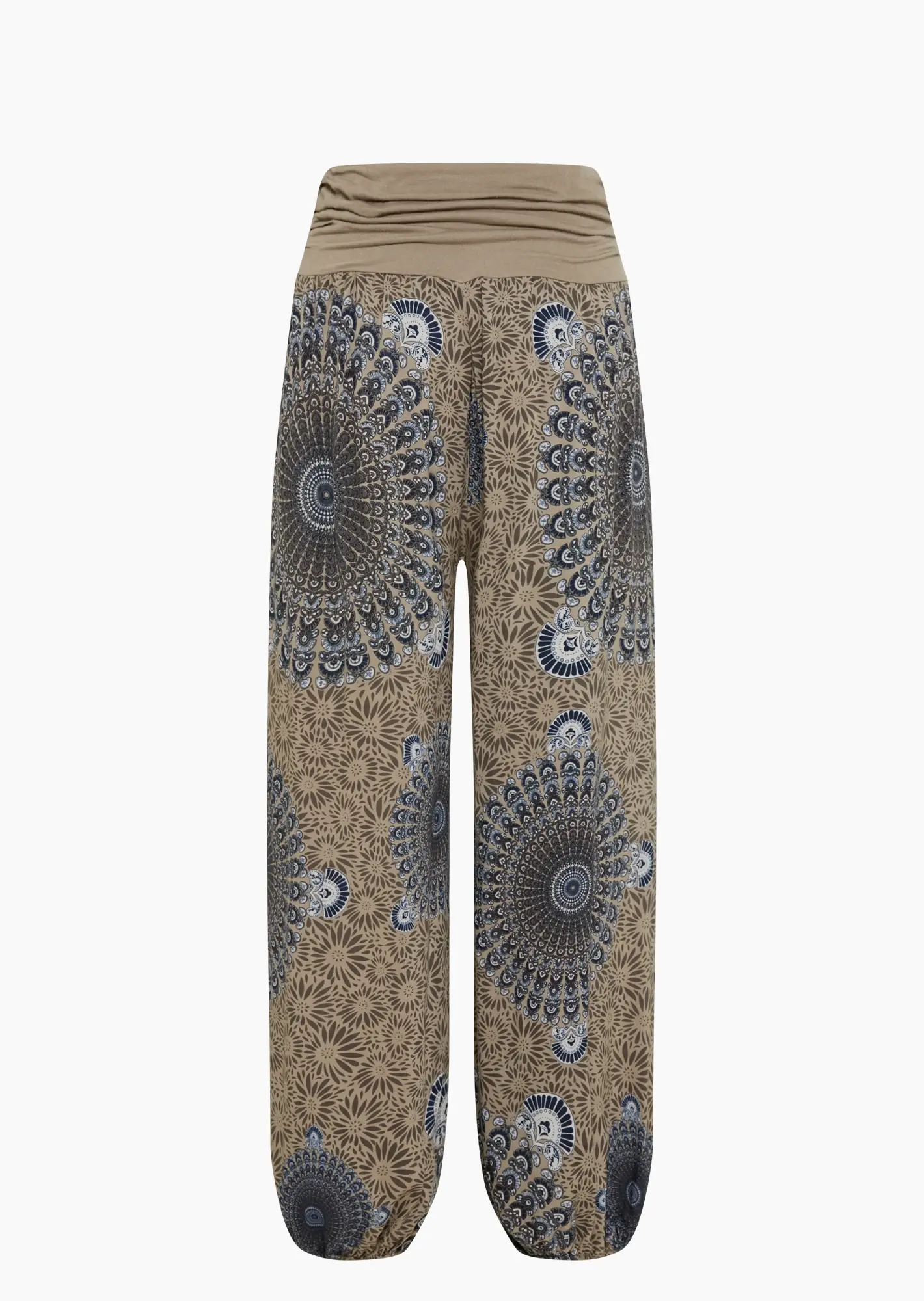 Leichte Haremshose mit Mandala-Print, fango