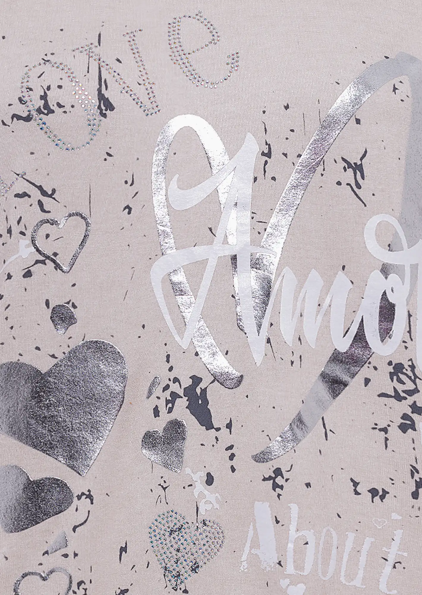 Langarmshirt 'Amore', crema