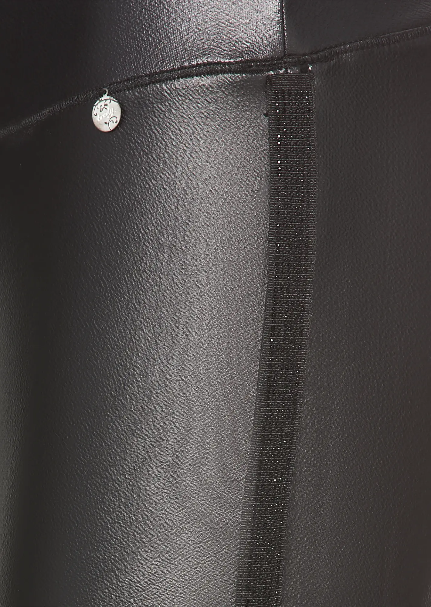 Leggings mit Galonstreifen, schwarz