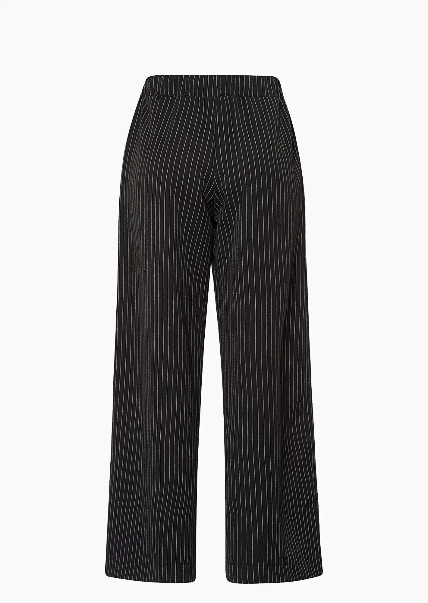 Wide Leg Hose lang, schwarz