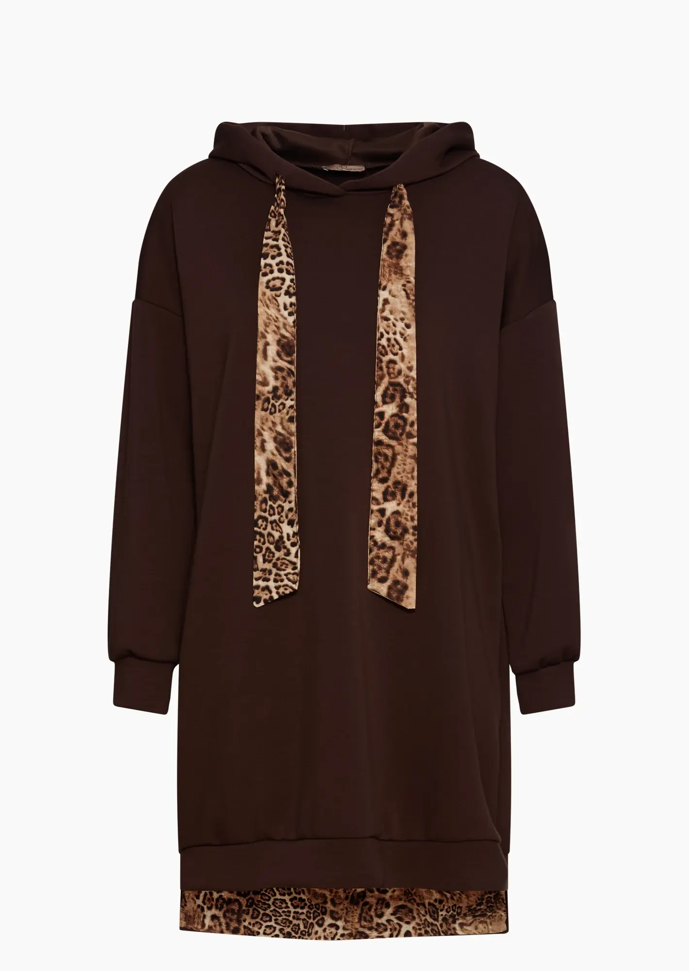 Leichtes Sweatkleid, mocca