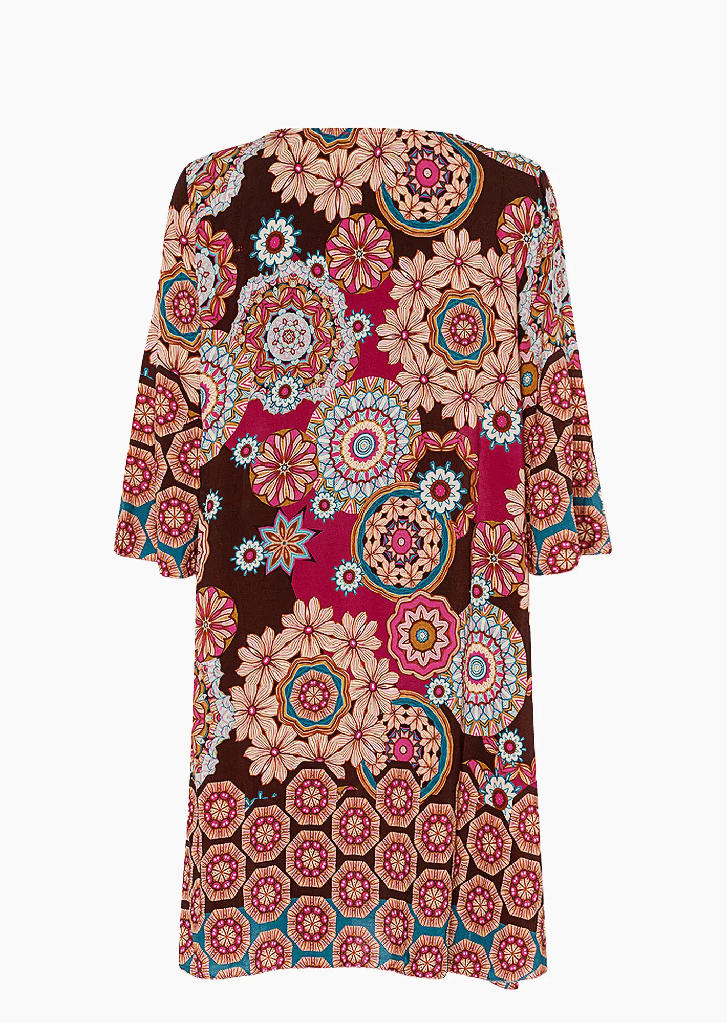 Kleid im Alloverprint, pink