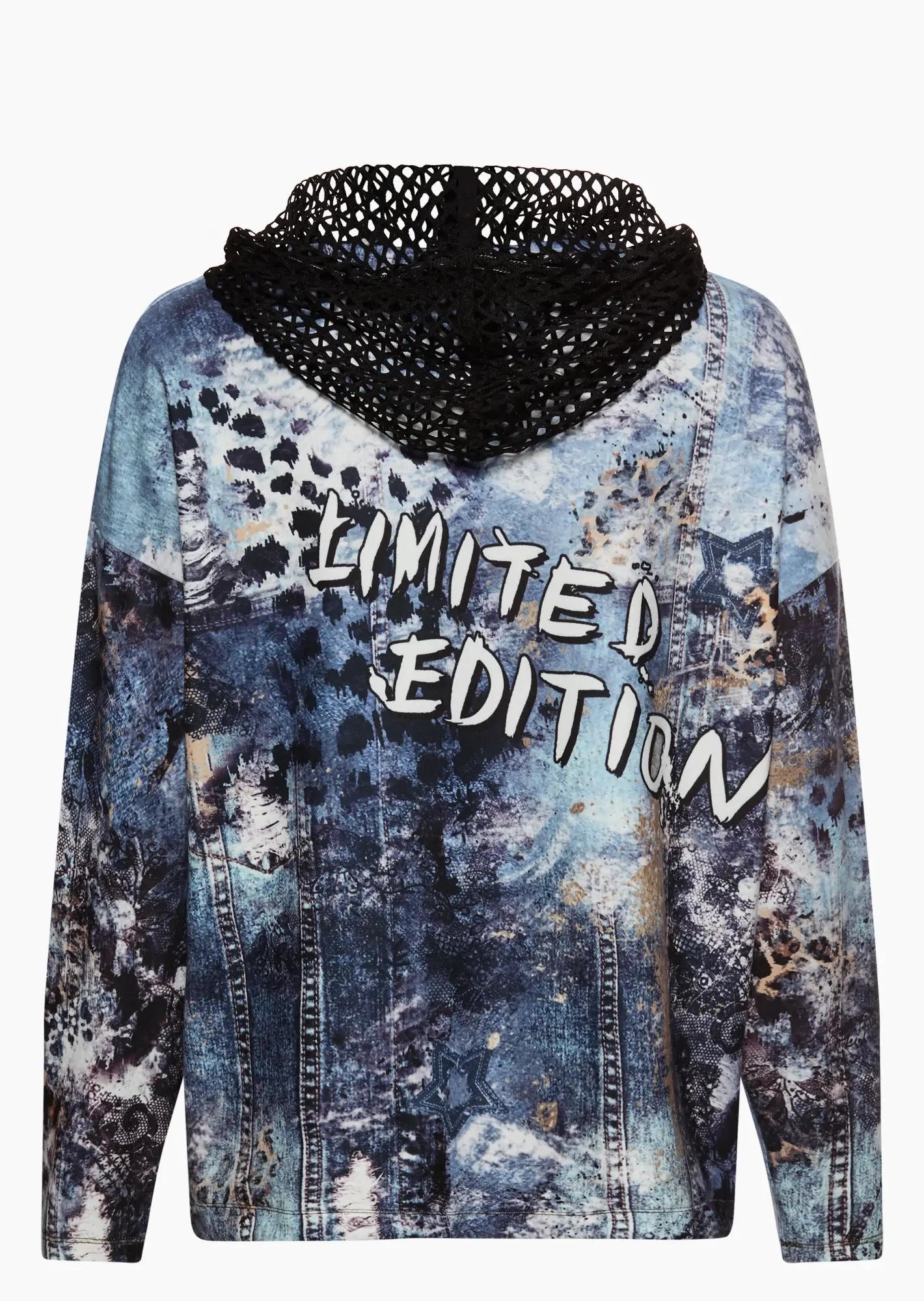 Langarmshirt 'Angel' mit Kapuze, denim