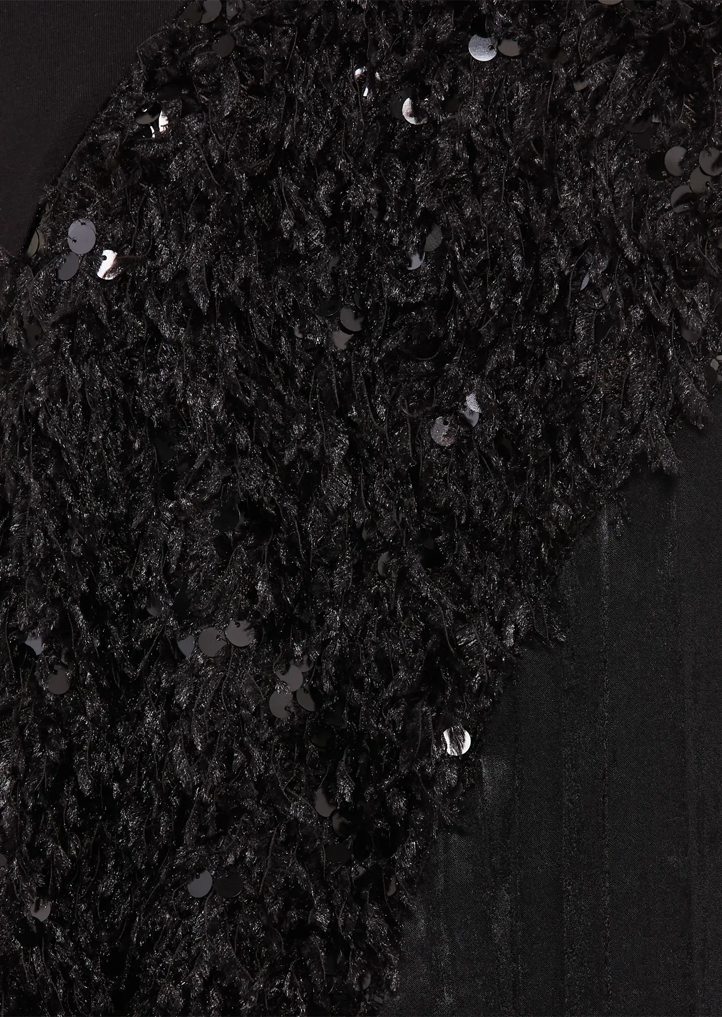 Shirt mit Pailletten, schwarz