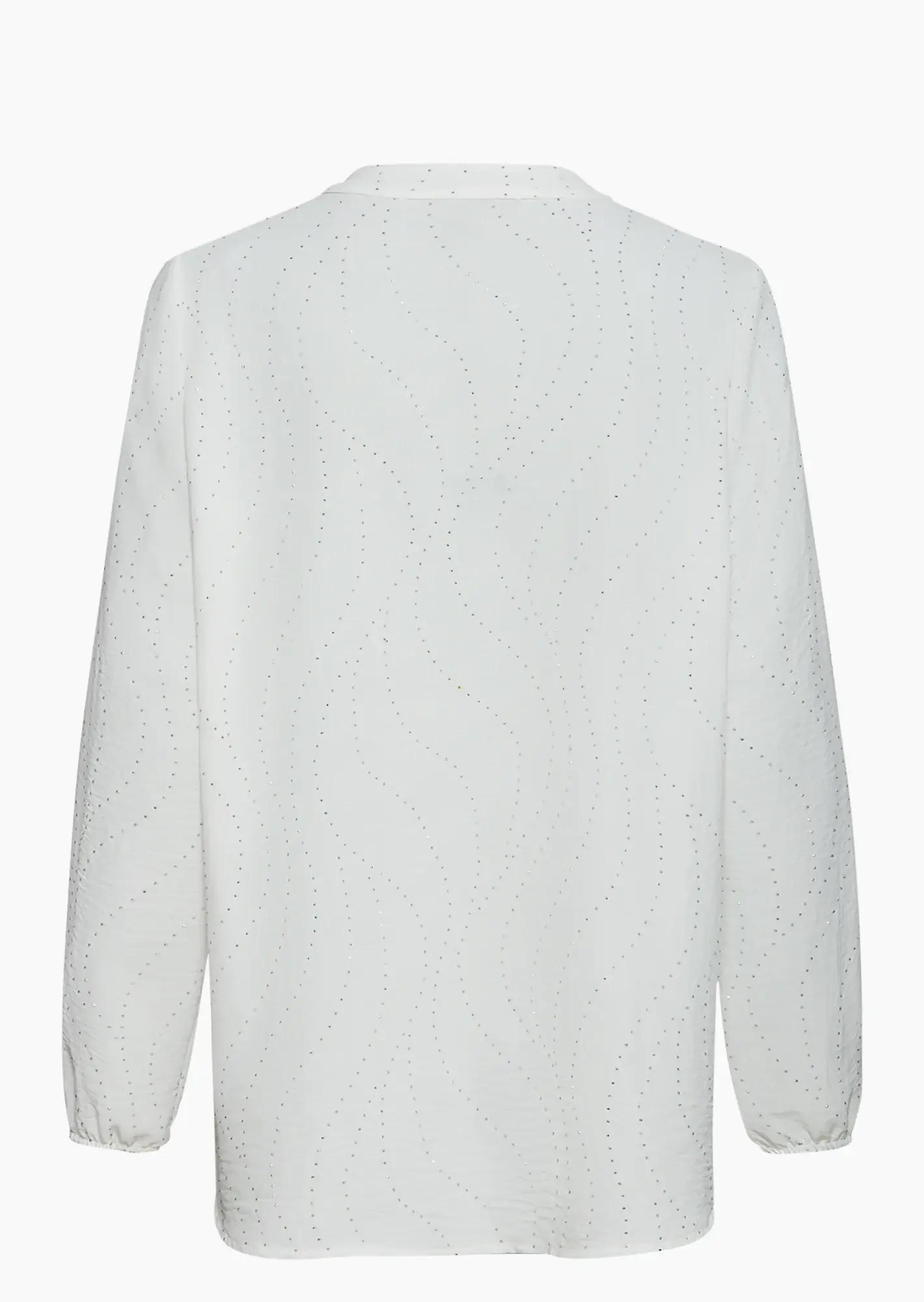 Bluse mit Ziersteinmuster, offwhite