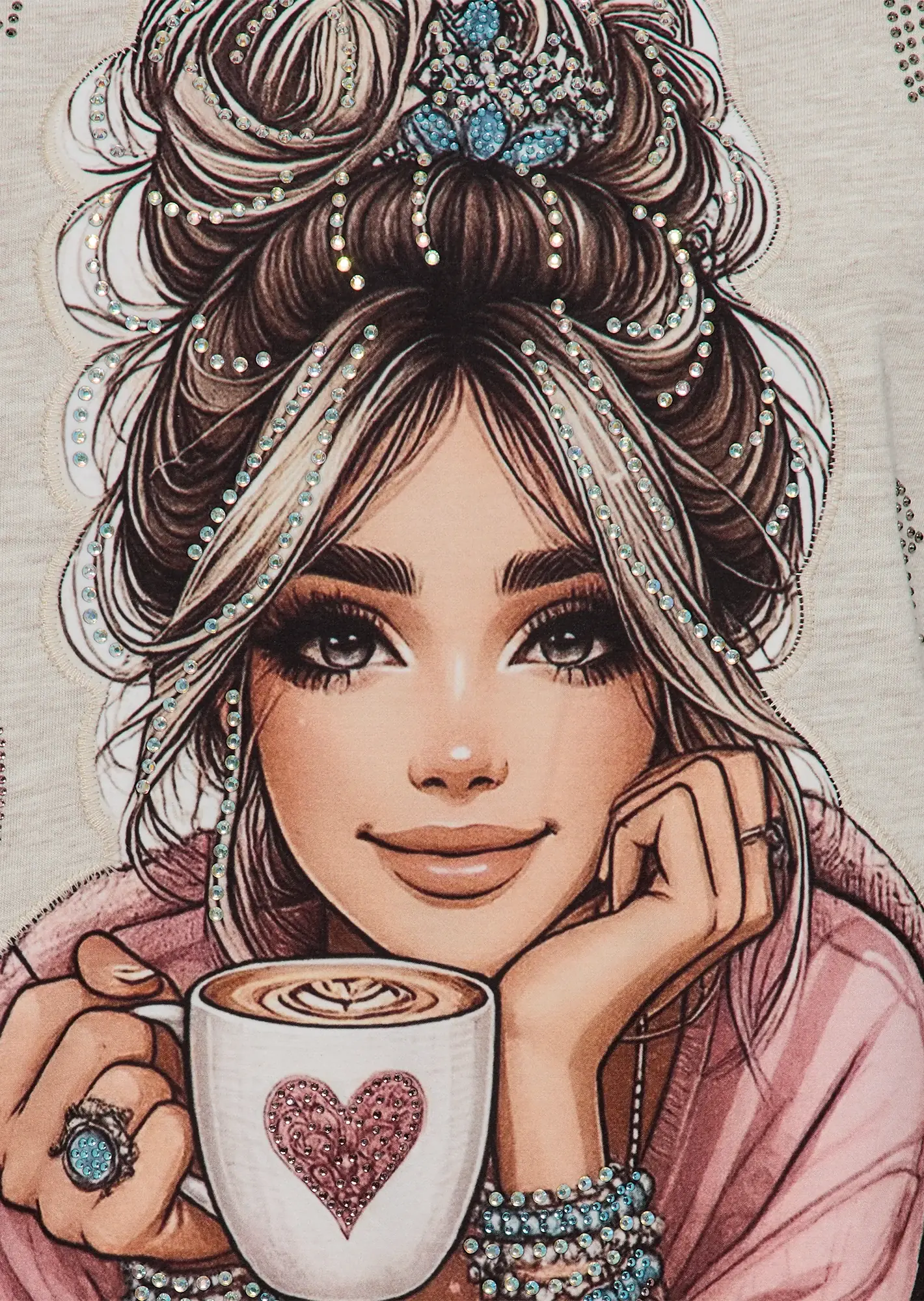 Shirt 'Woman', sand-melange