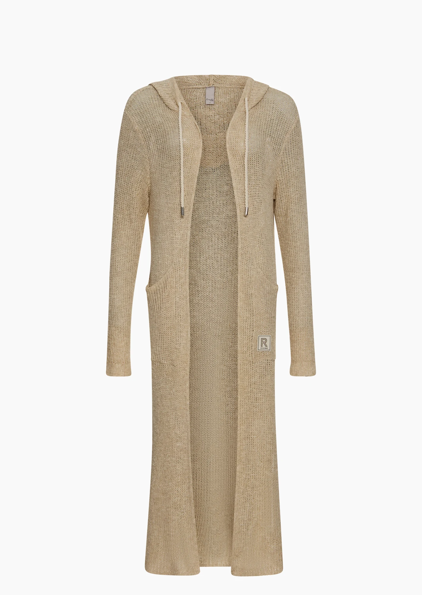 Strickmantel, sand-melange