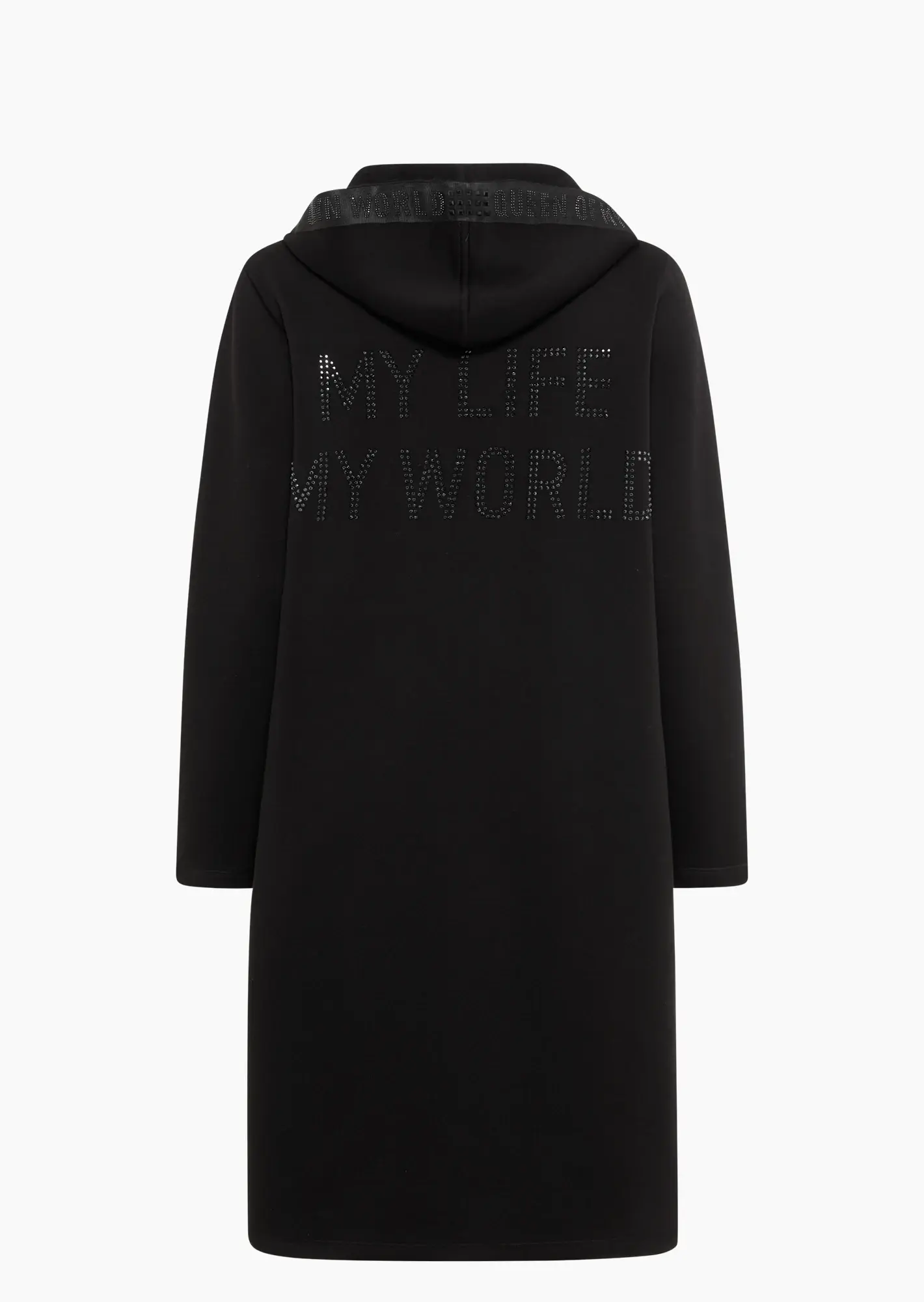 Sweatmantel 'Queen', schwarz