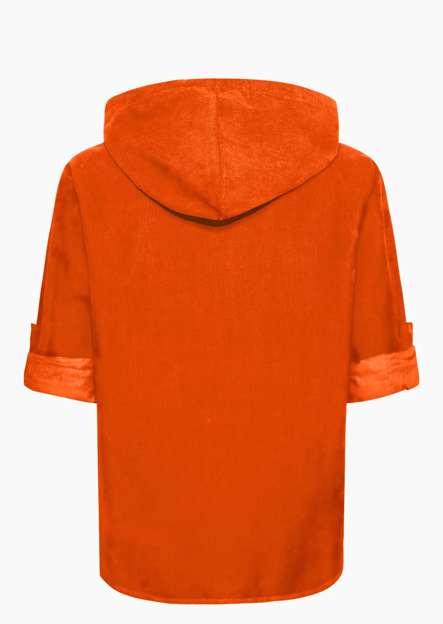 Cordhemd mit Kapuze, orange