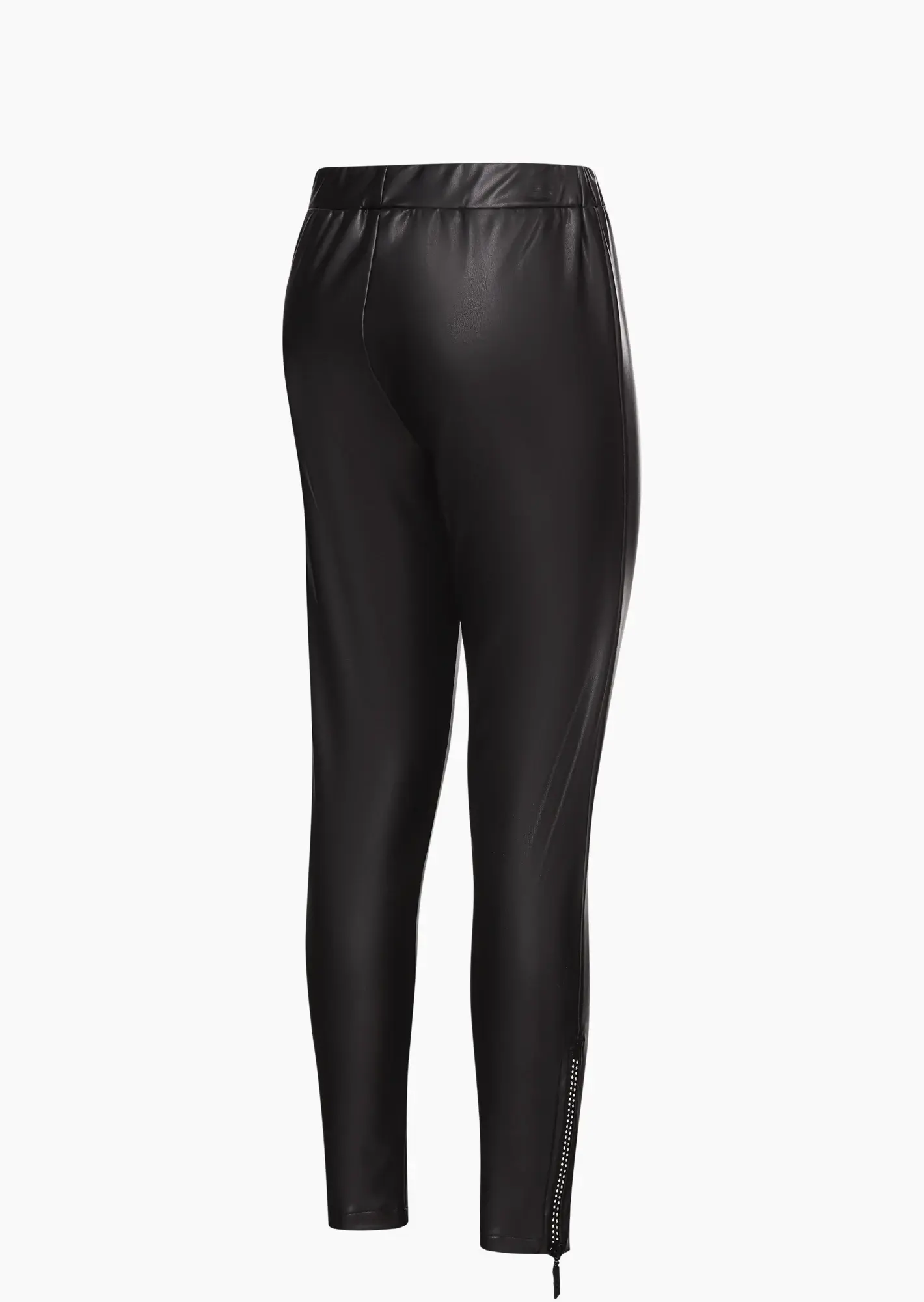 Leggings in Leder-Optik, schwarz