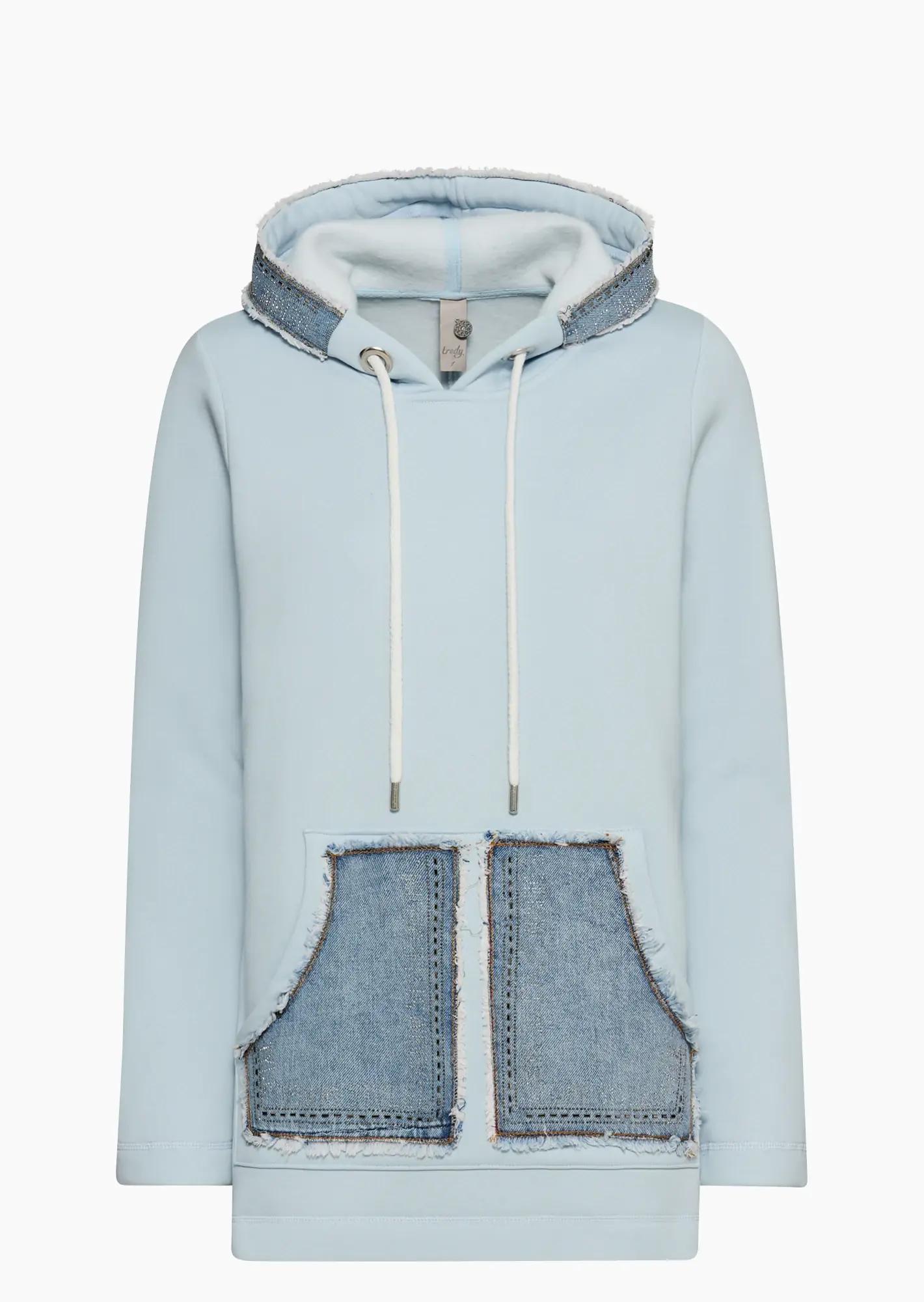 Sweatpullover mit Denim, eiskristall