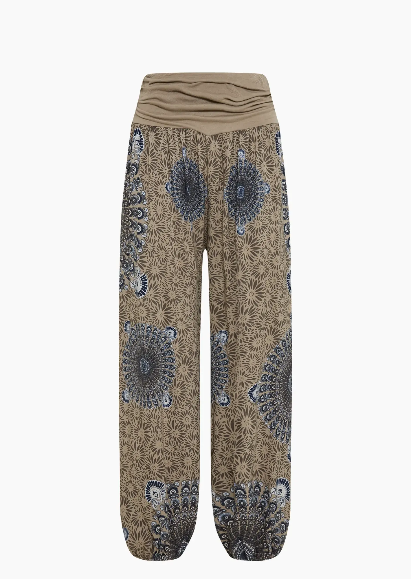 Leichte Haremshose mit Mandala-Print, fango
