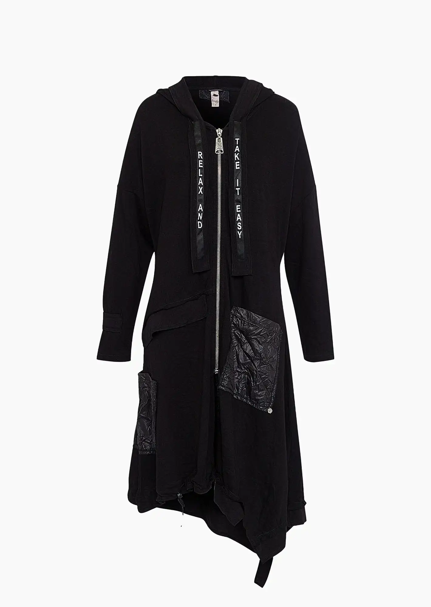 Mantel 'Take it easy', schwarz