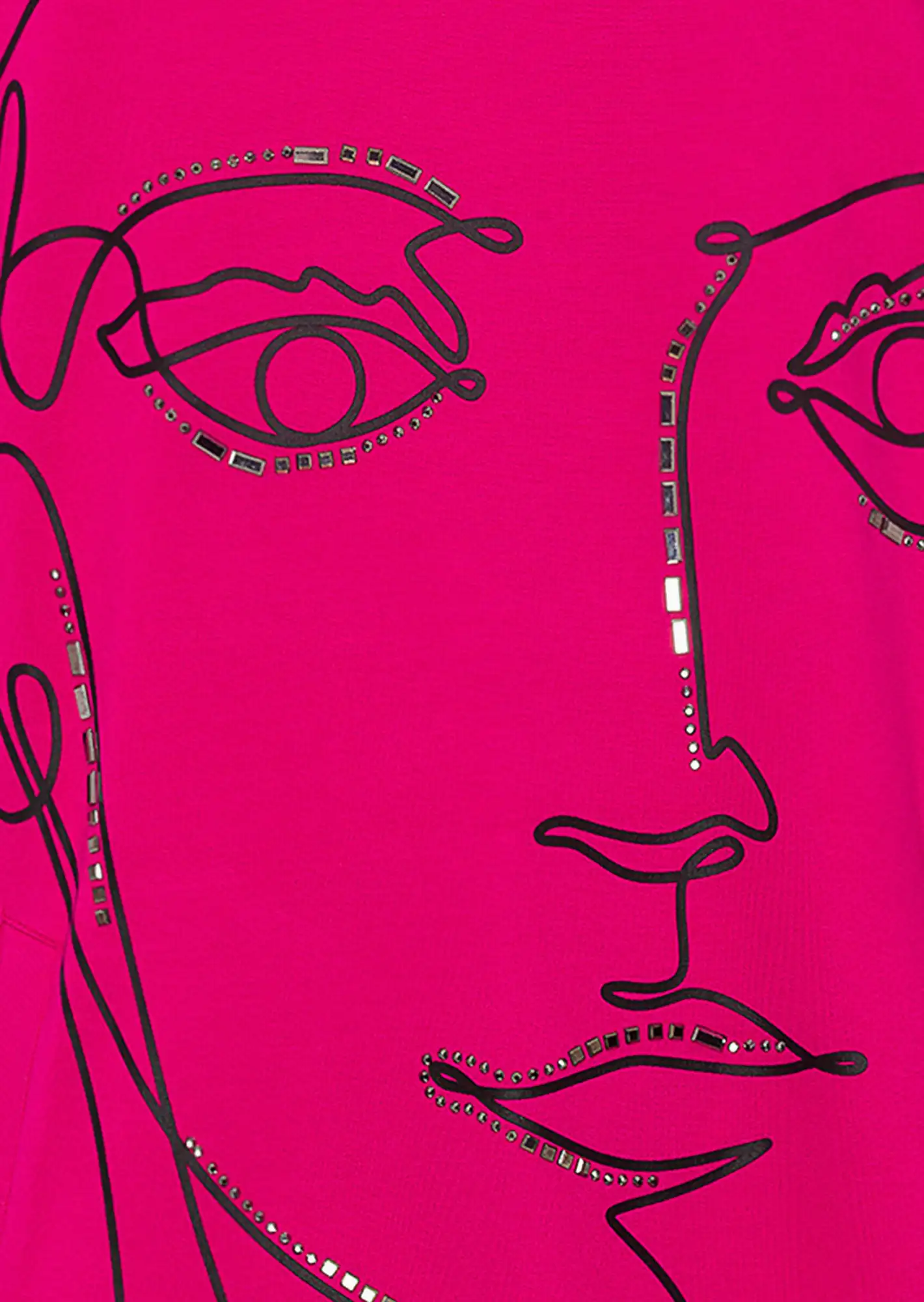 Kleid 'Face', very berry