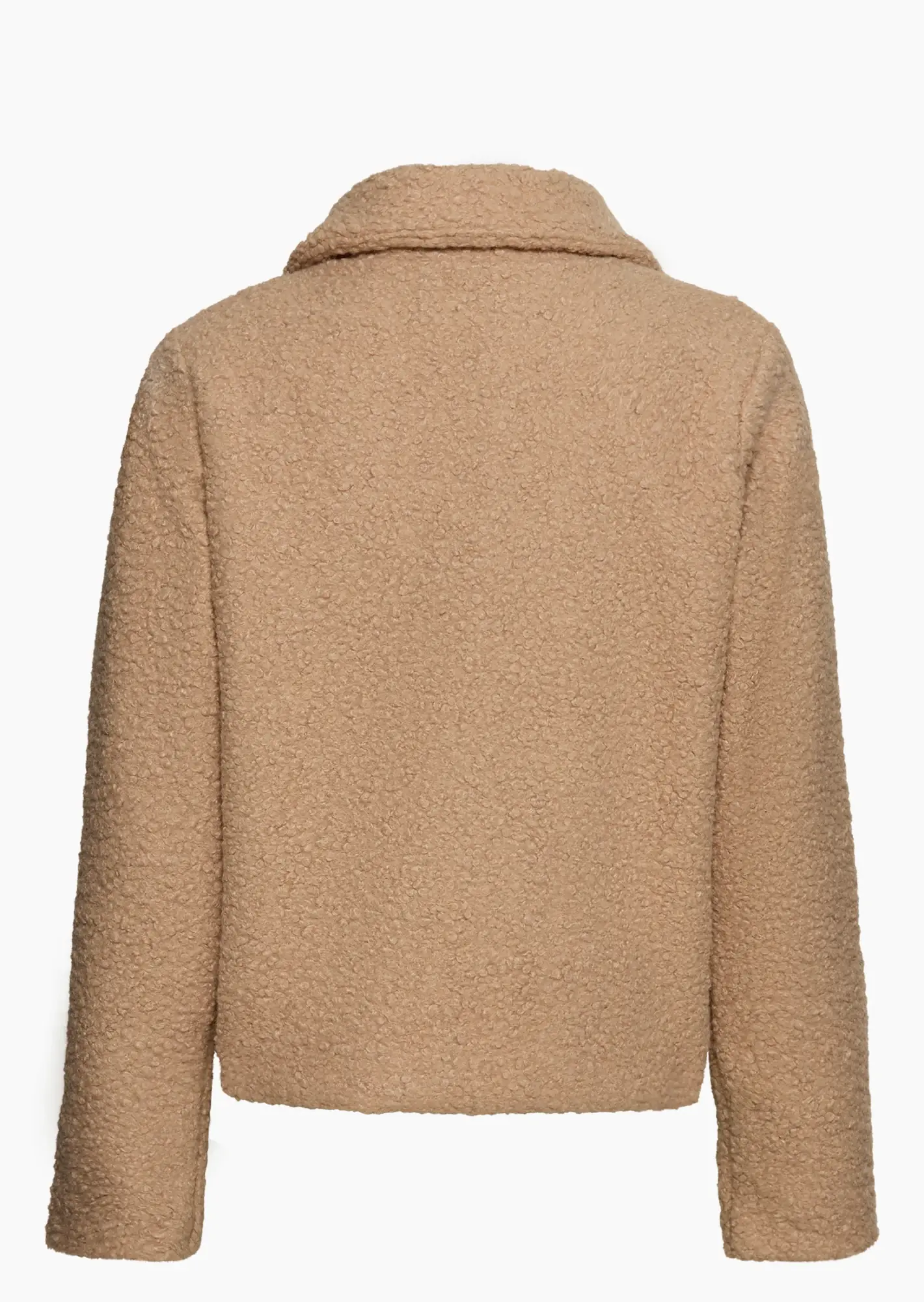 Bouclé-Jacke mit Schleifen, sand