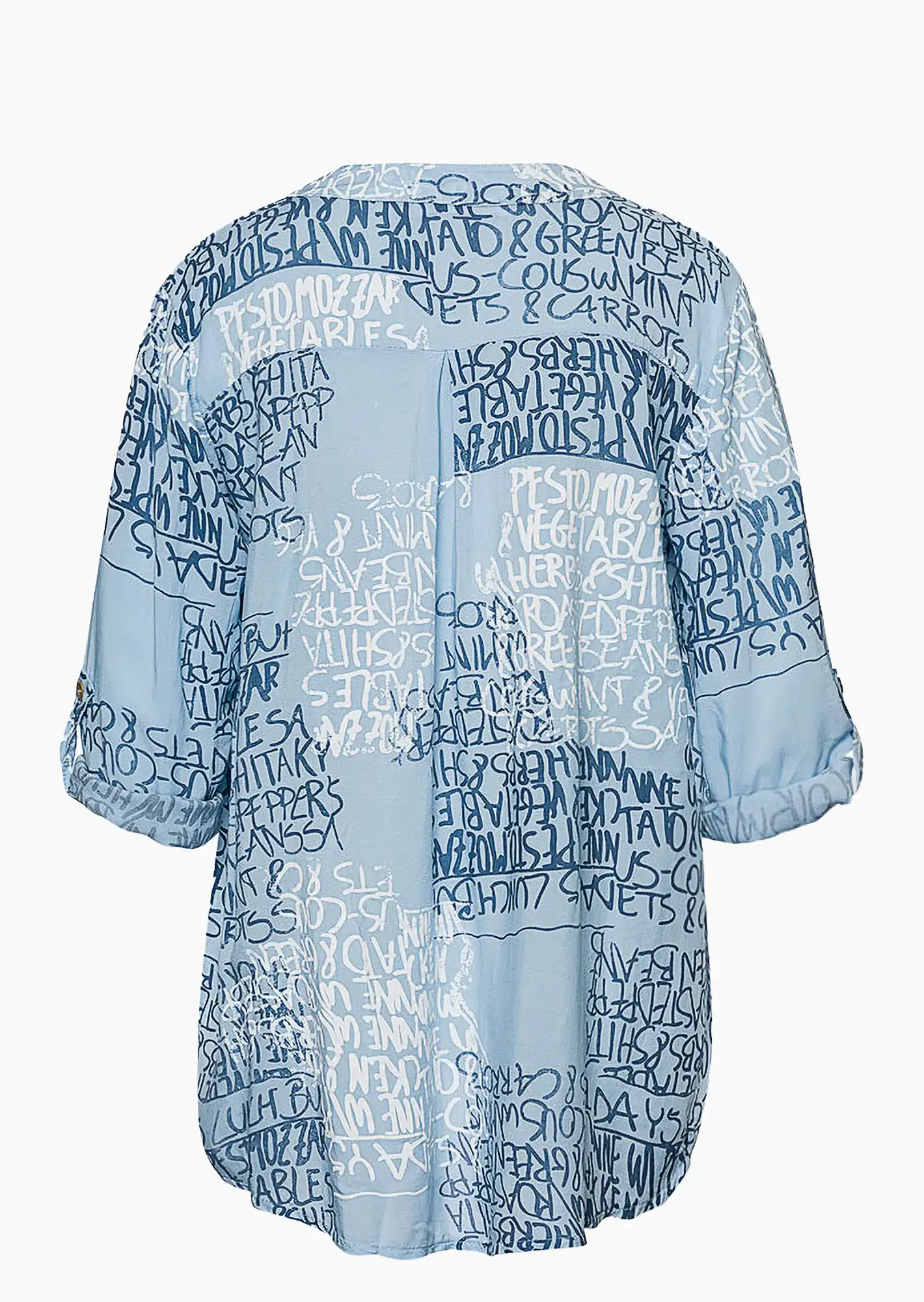 Bluse im Alloverprint, eiskristall