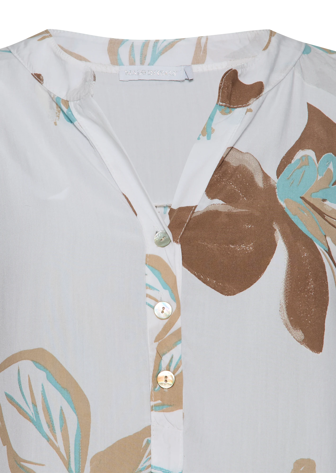 Bluse 'Floral', offwhite