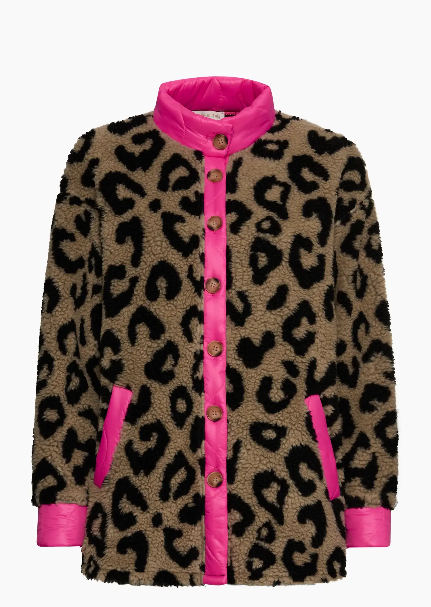 Jacke in Teddy-Fleece, taupe